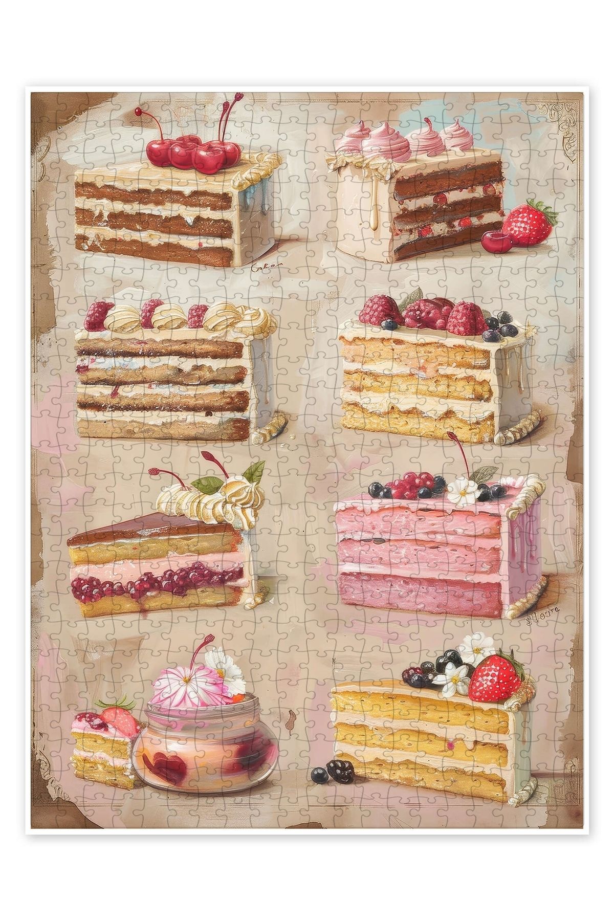 Jeronkarji Meyveli Kek 500 Parça Puzzle Yapboz Mutfak Temalı Yetişkinler için