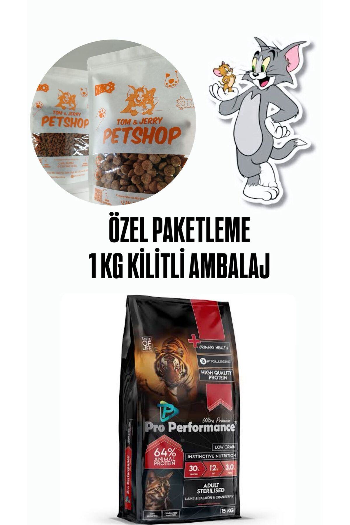 Pro Performance TOM&JERRYPETSHOP-PRO PERFORMANCE KISIRLAŞTIRILMIŞ SOMON VE KUZU URİNARY 1 KG