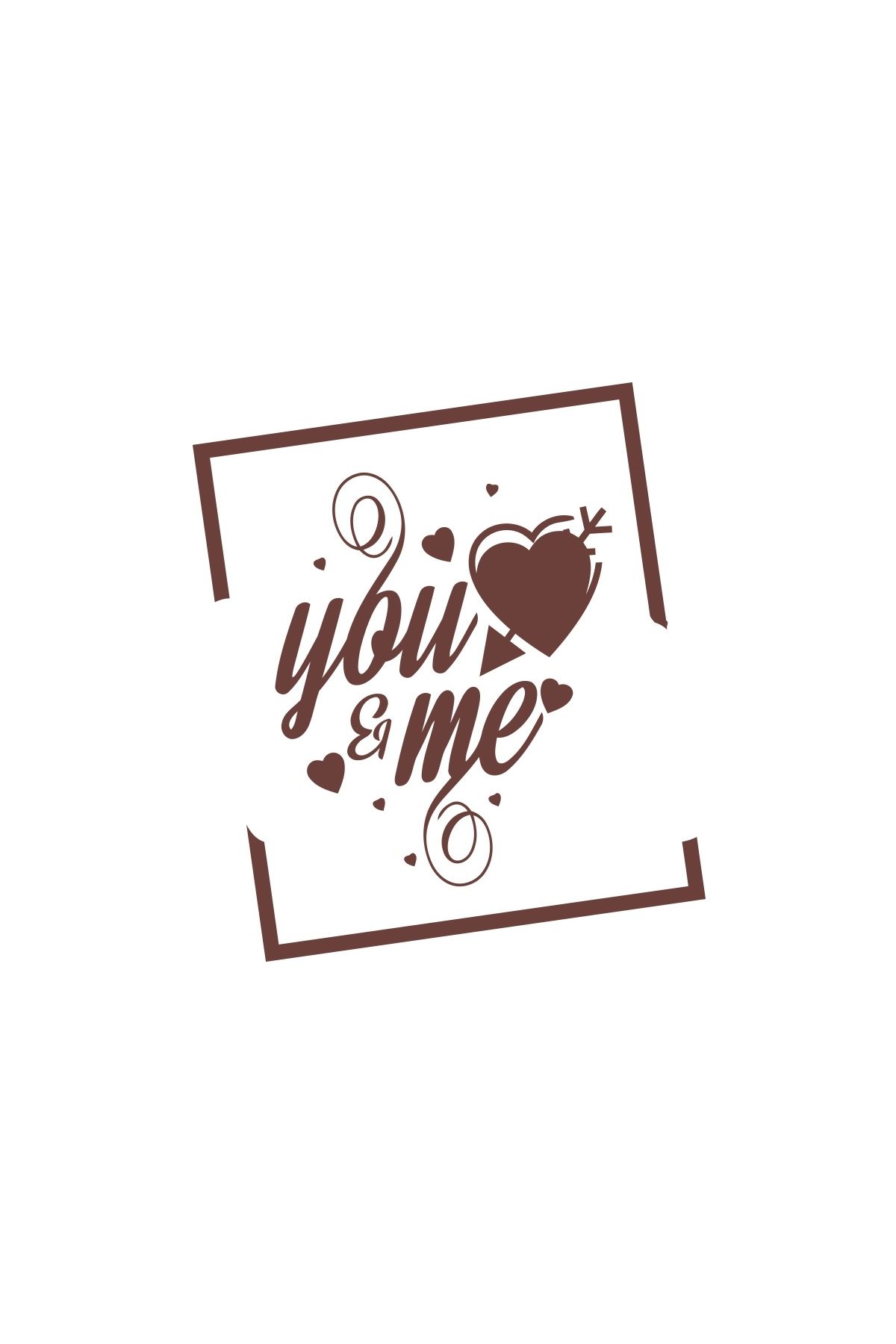 Reysa Tasarım Yo and Me Sticker 17x17 Cm Kahverengi