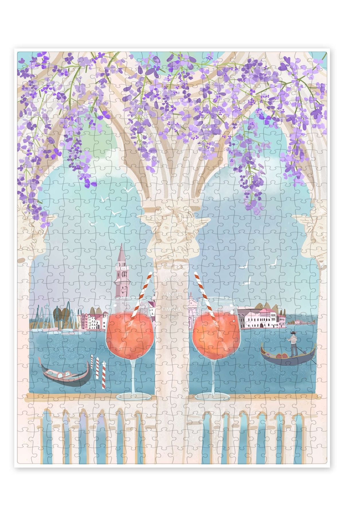 Jeronkarji Venedik Aşk 500 Parça Puzzle Yapboz Şehir Manzara Temalı Hobilik