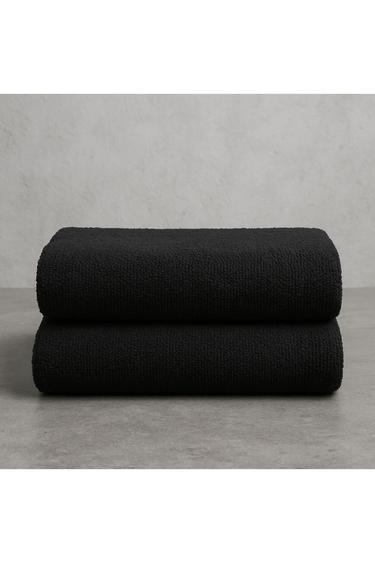Elaganya Siyah Spor Fitness Havlusu Leke Tutmayan Kuaför Berber Havlu 50x90 Cm 2Adet