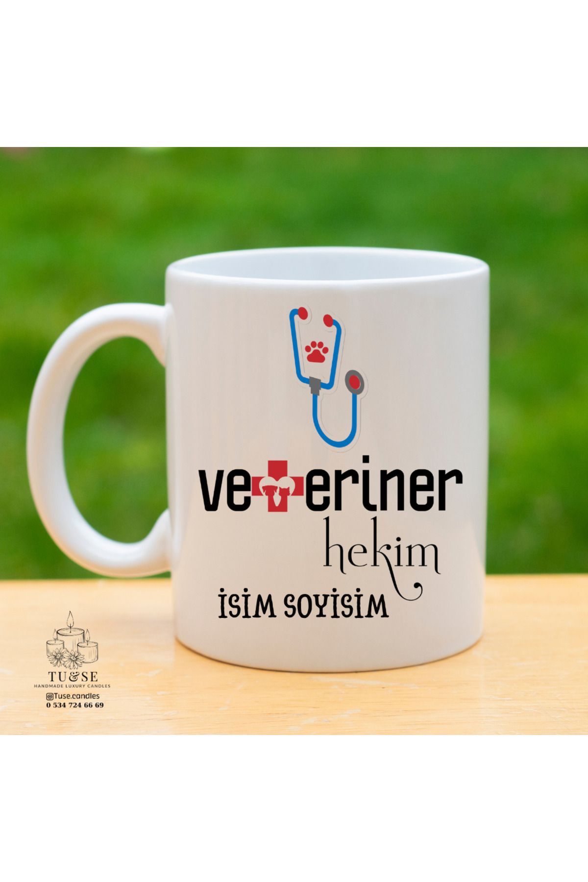Tu&Se Candles 🐾 Veteriner Hekime Özel Kupa – Can Dostlara Adanmış