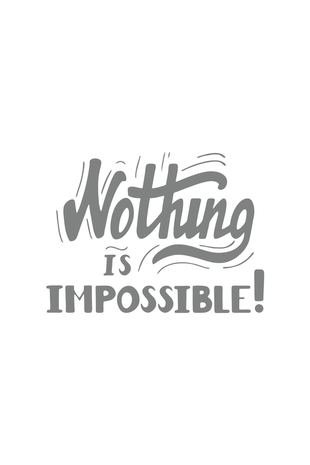 Reysa Tasarım Nothing İs impossible 17x17 Cm Gri
