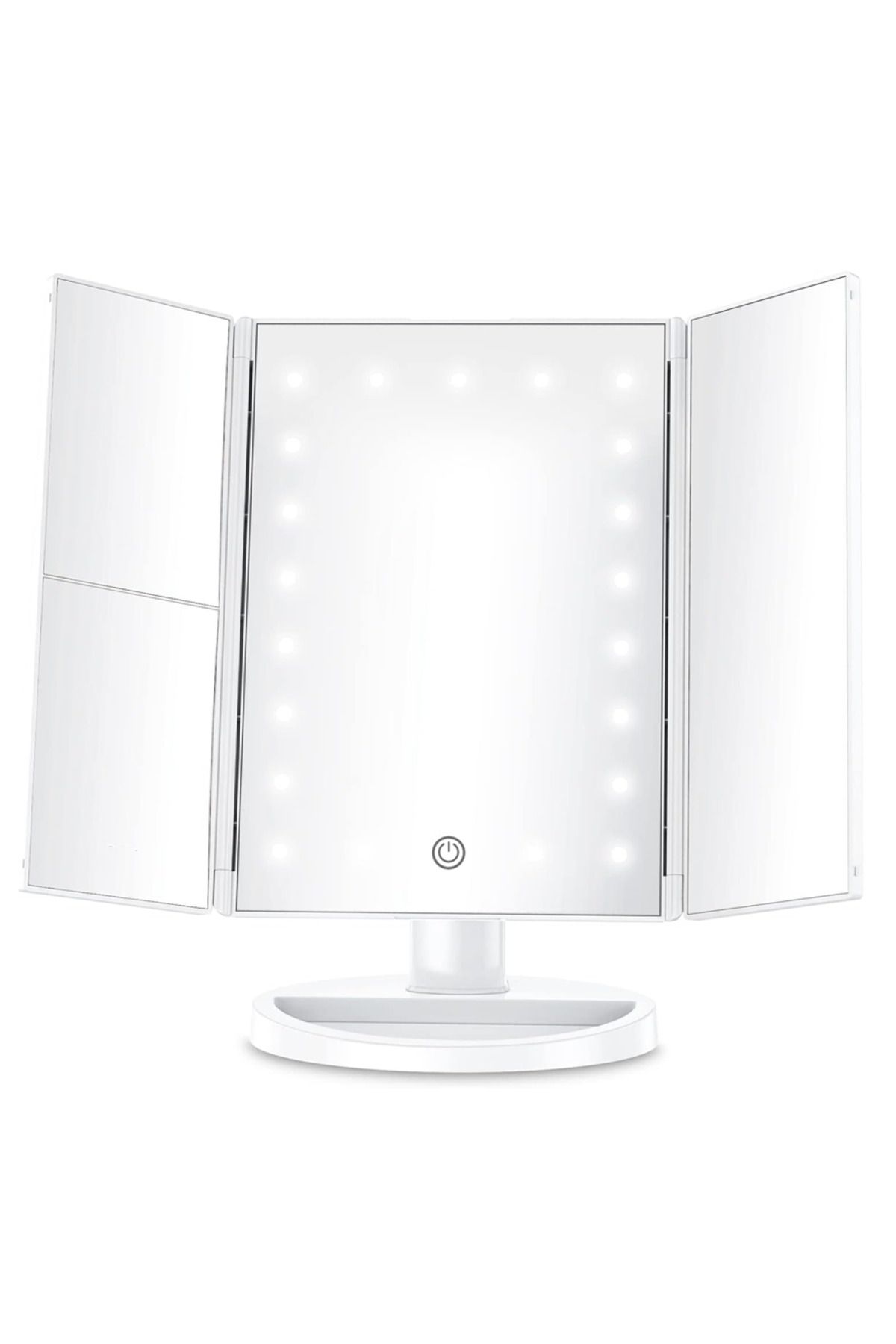 Teno-Teno® Cosmetic Makeup Mirror, 4 magnification modes, makeup stand, white 1