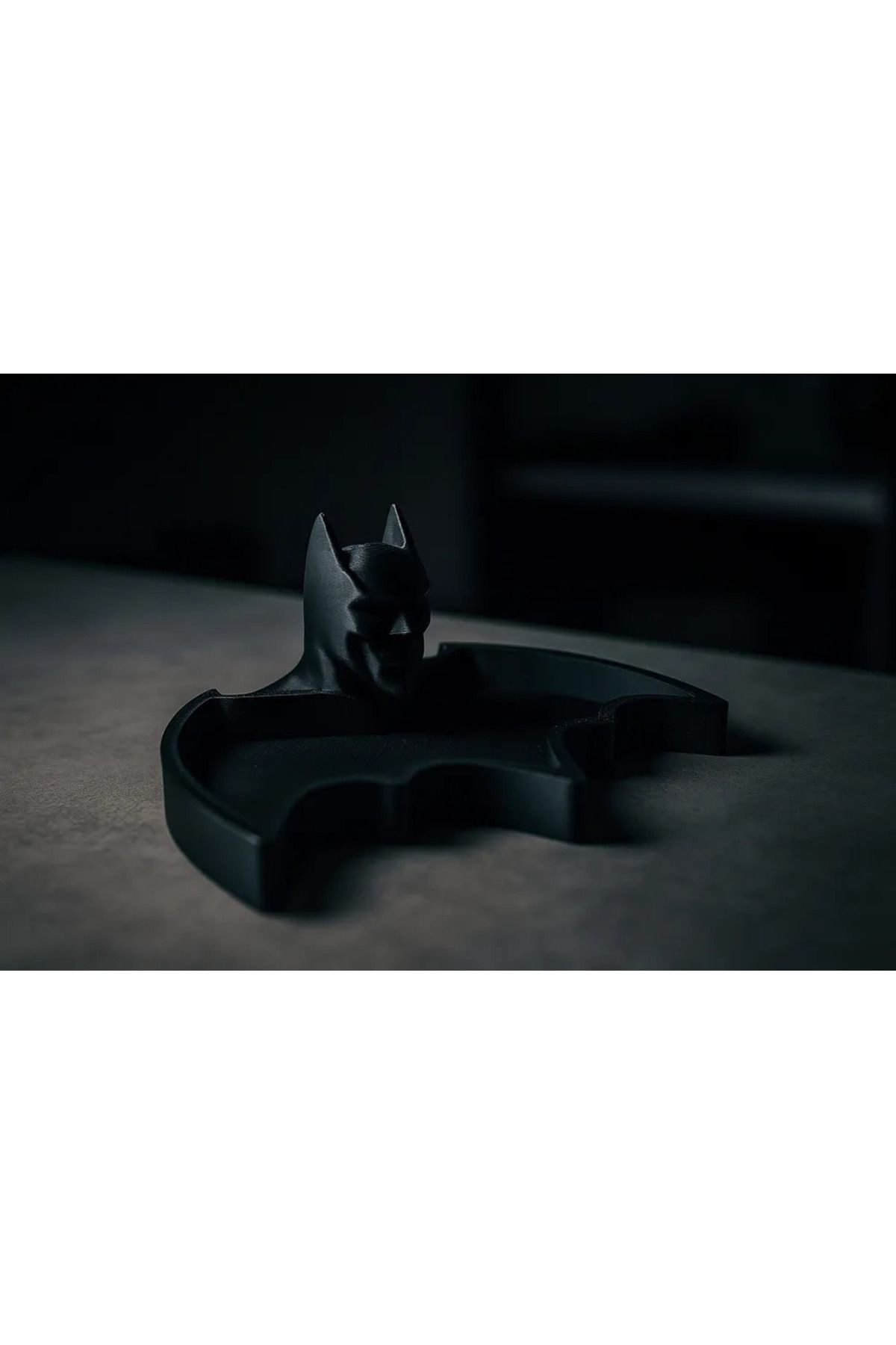 Phigo Batman Tasarımlı Masaüstü Organizer & Eşya Düzenleyici Tepsi – 20 cm Plastik Catchall Tray