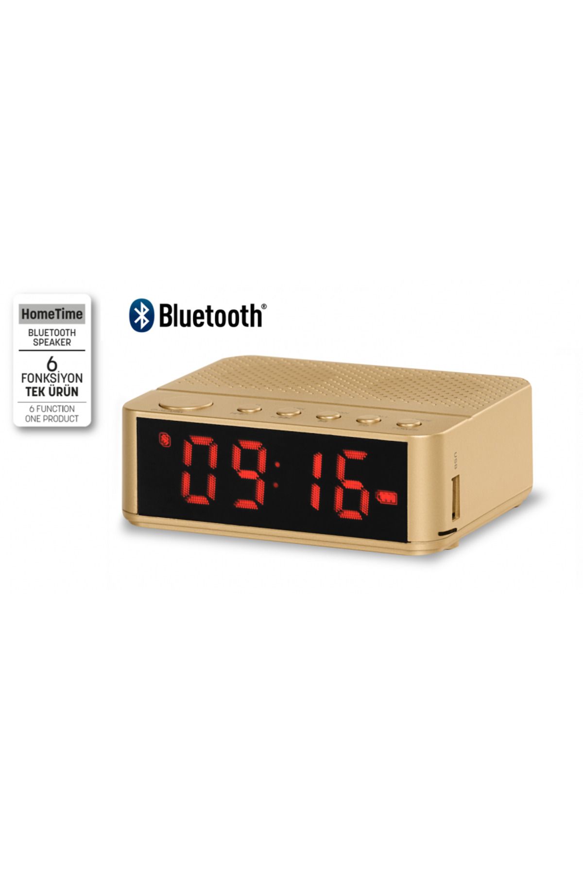 GOLDMASTER WAKER BT.ALARM SAATLİ RADYO GOLD 3008044-8