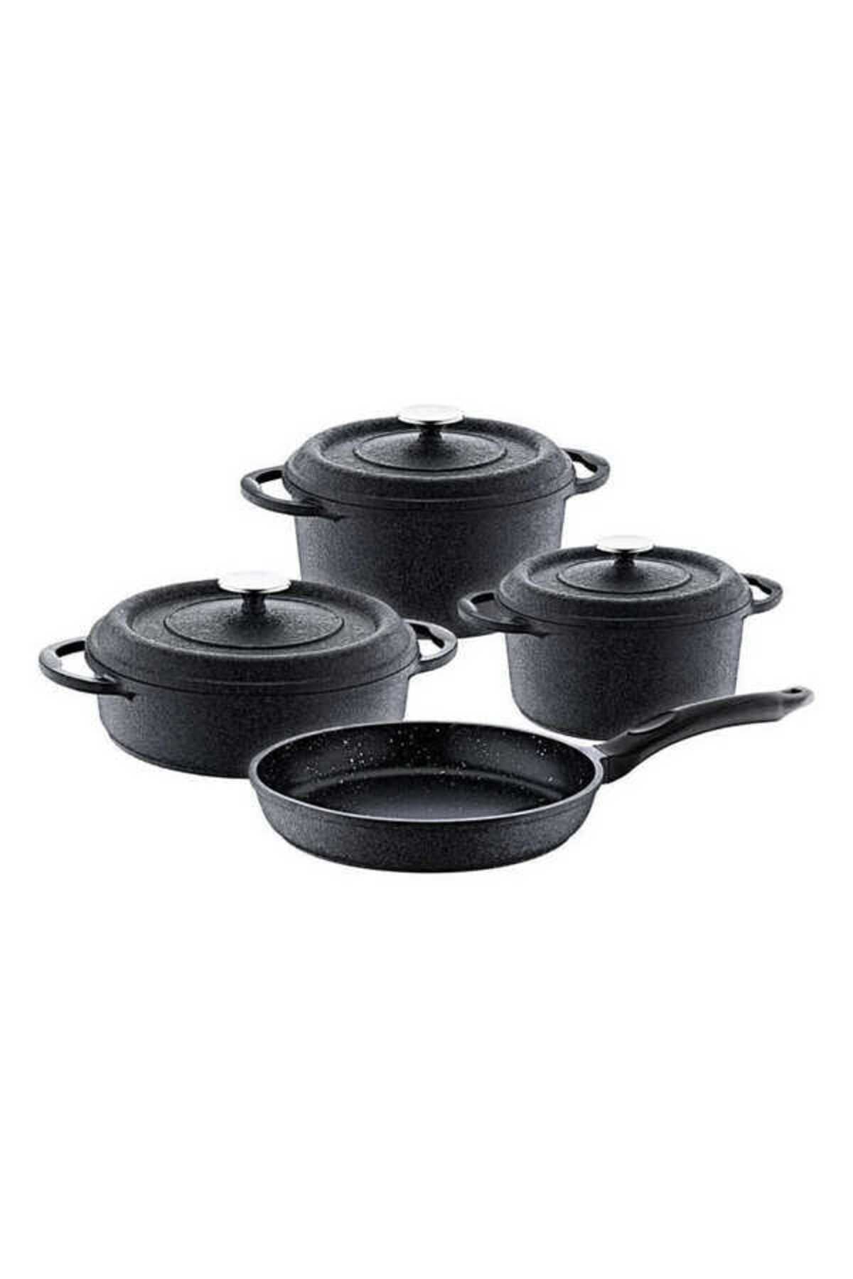 OMS--7-piece Non Stick Die Cast Cookware Set With Lid , Size 20,24,26 Pots And 26 Cm Frypan 2