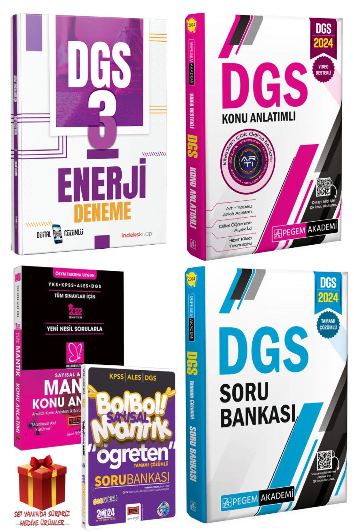 İndeks Akademi 2025 İndeks Akademi DGS Deneme+Pegem DGS Konu Anlatım+Mantık Konu+Sayısal Mantık SB+DGS Soru Bankası