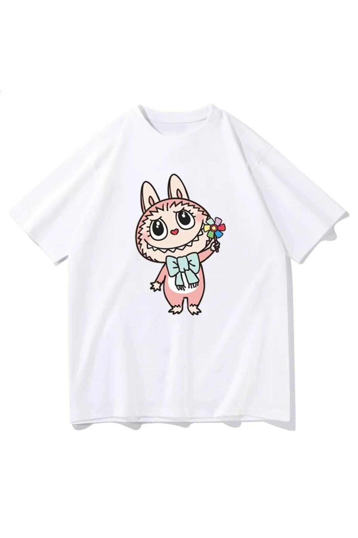 JANSO GROUP -KADIN LABOBO06 2025 BASKILI TSHIRT OVERSİZE PAMUKLU