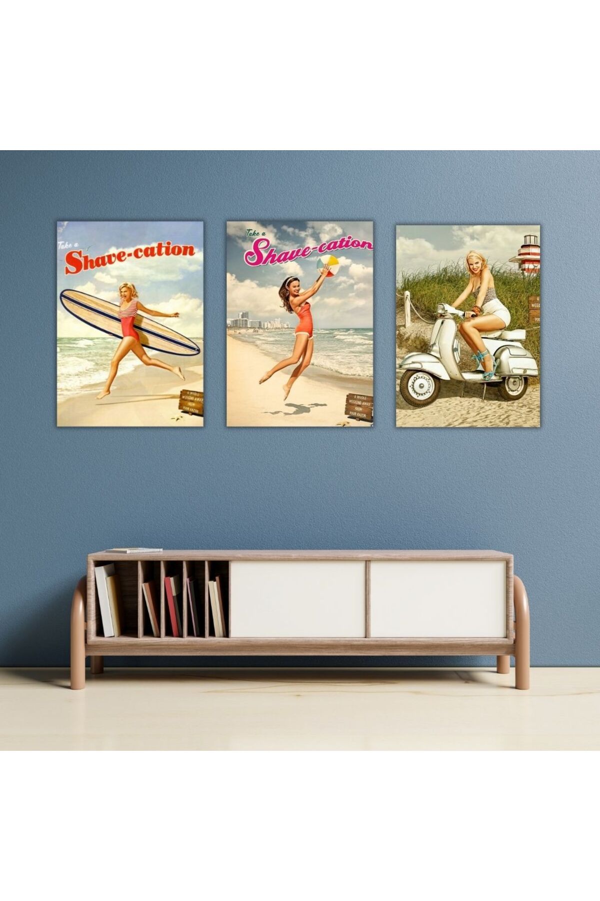 Hediye Vakti Avrupa Güzelleri Tasarımlı Retro 20 x 28 cm Mdf Duvar Dekorasyon Posteri
