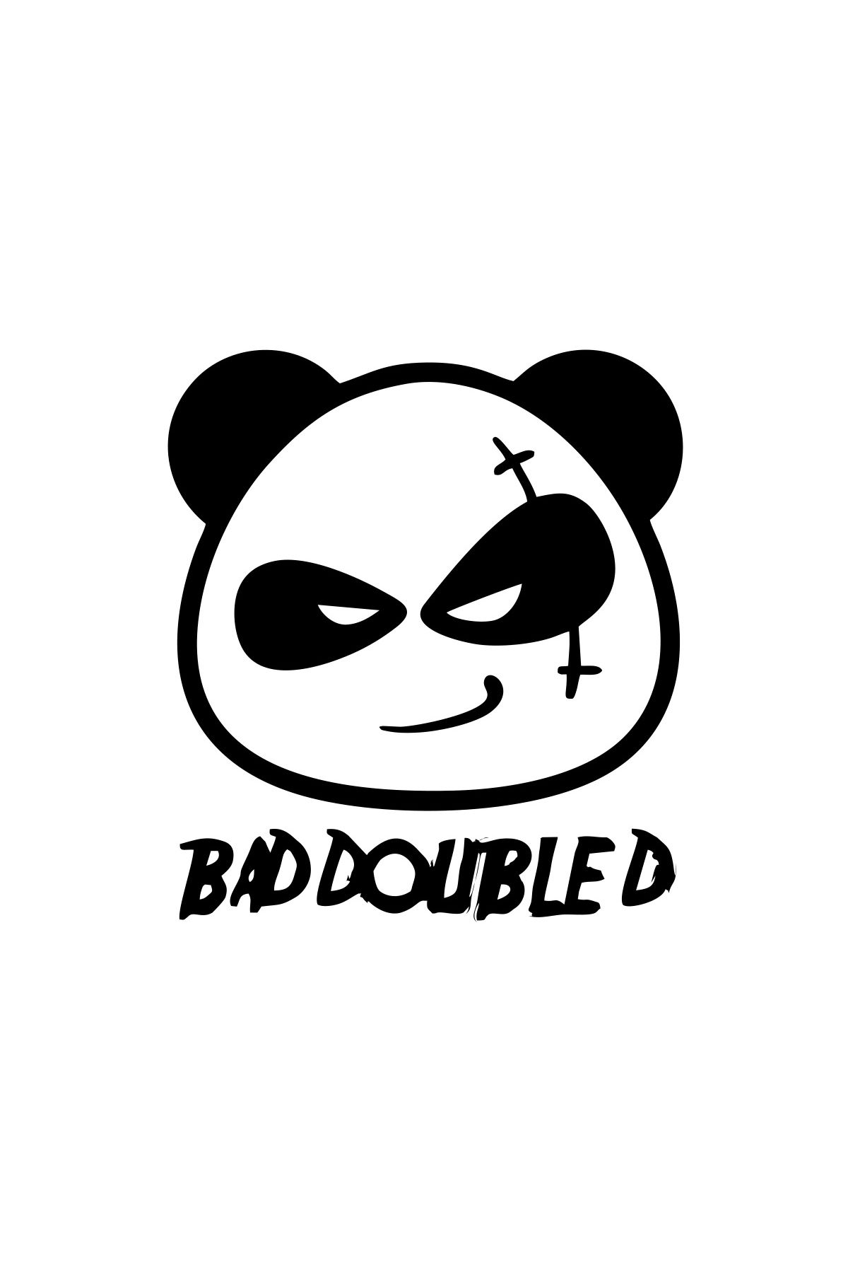 Reysa Tasarım Kötü Panda Sticker 17x17 Cm Siyah