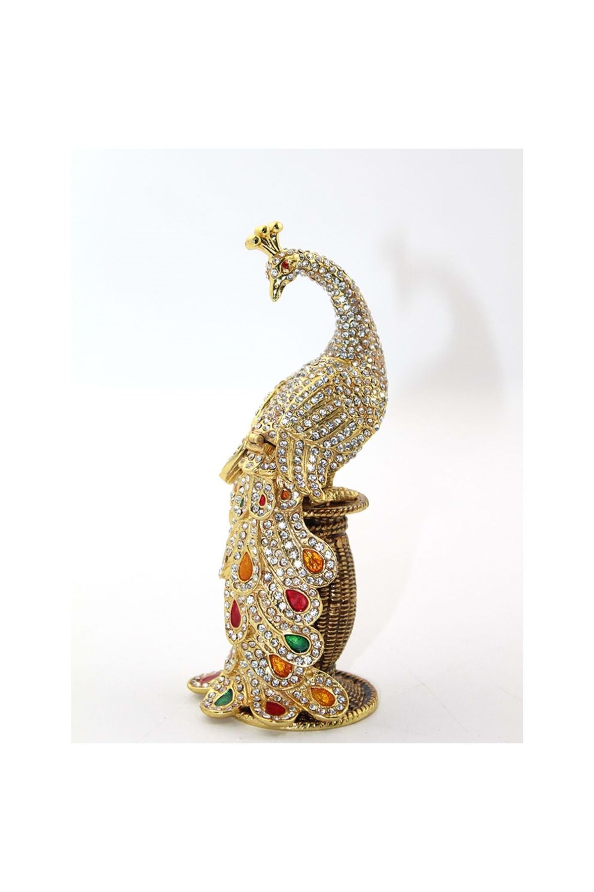 Store Sıvaroskı Taşlı Tavuskuşu 15*6 Cm