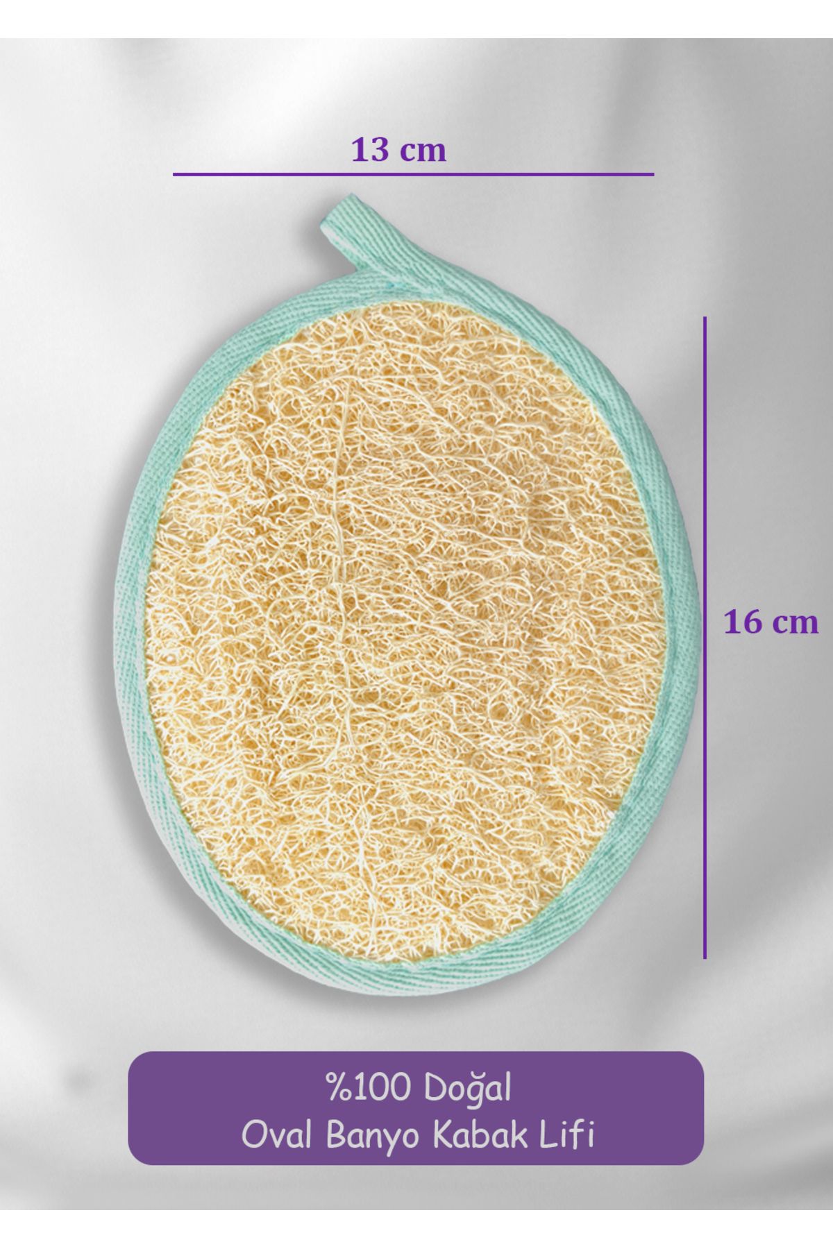 Natura Lavander Doğal Kabak Oval Banyo Lifi