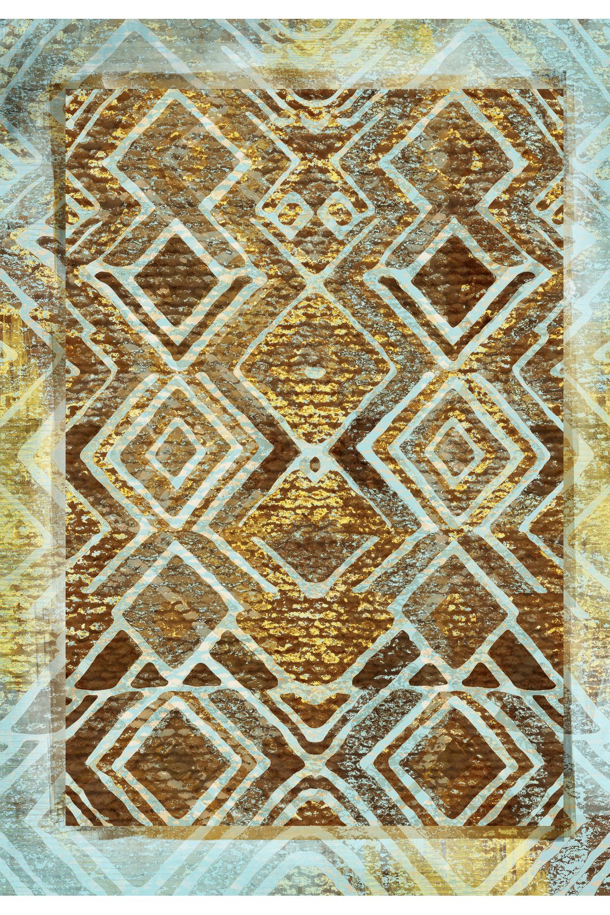 Halı Kilim Görünümlü Dijital Baskı Halı DESIGN BY GÜNEŞ