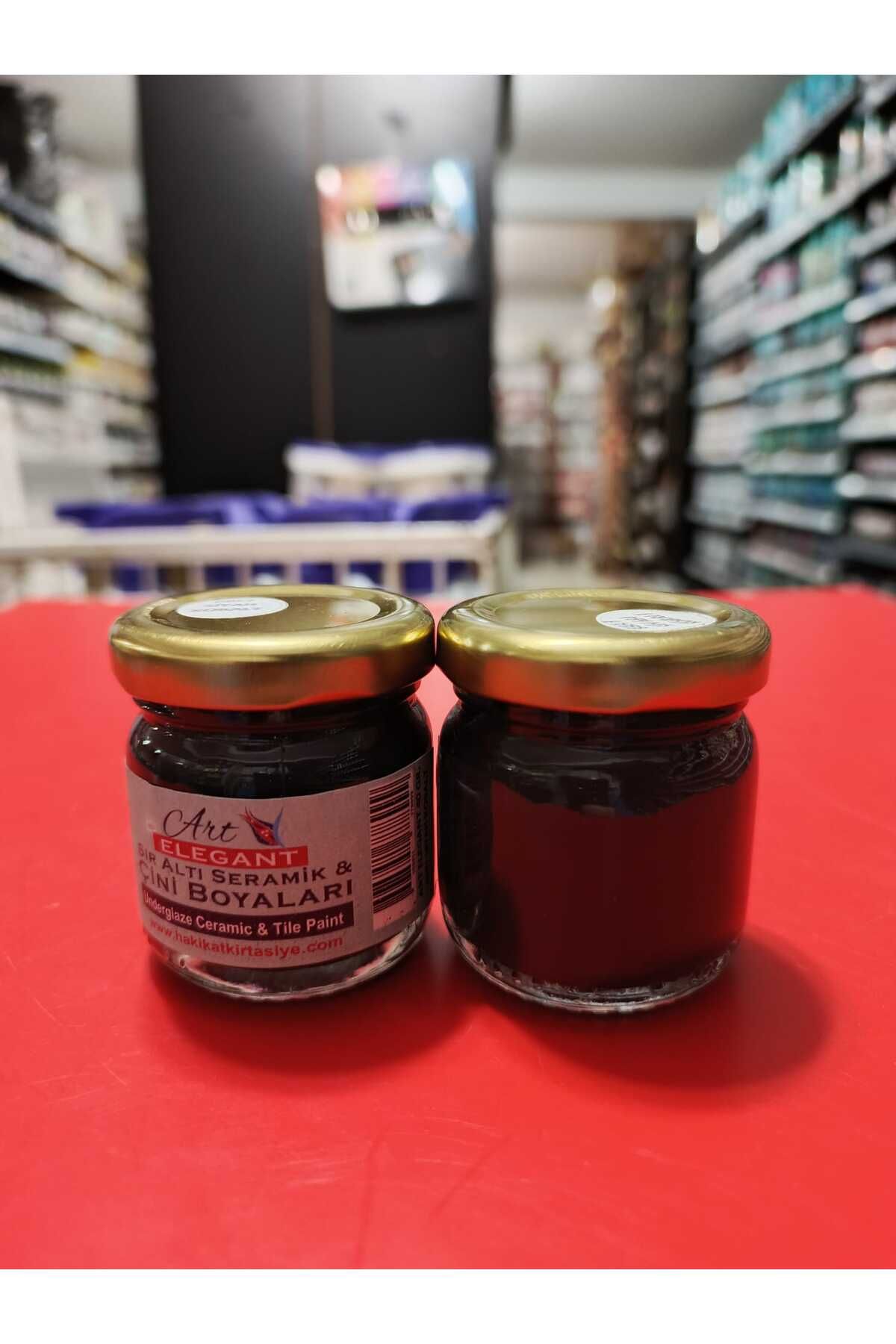 ArtElegant Sır Altı Seramik Çini Boyası 40gr (8857) SİYAH KOBALT --yeni Renk--