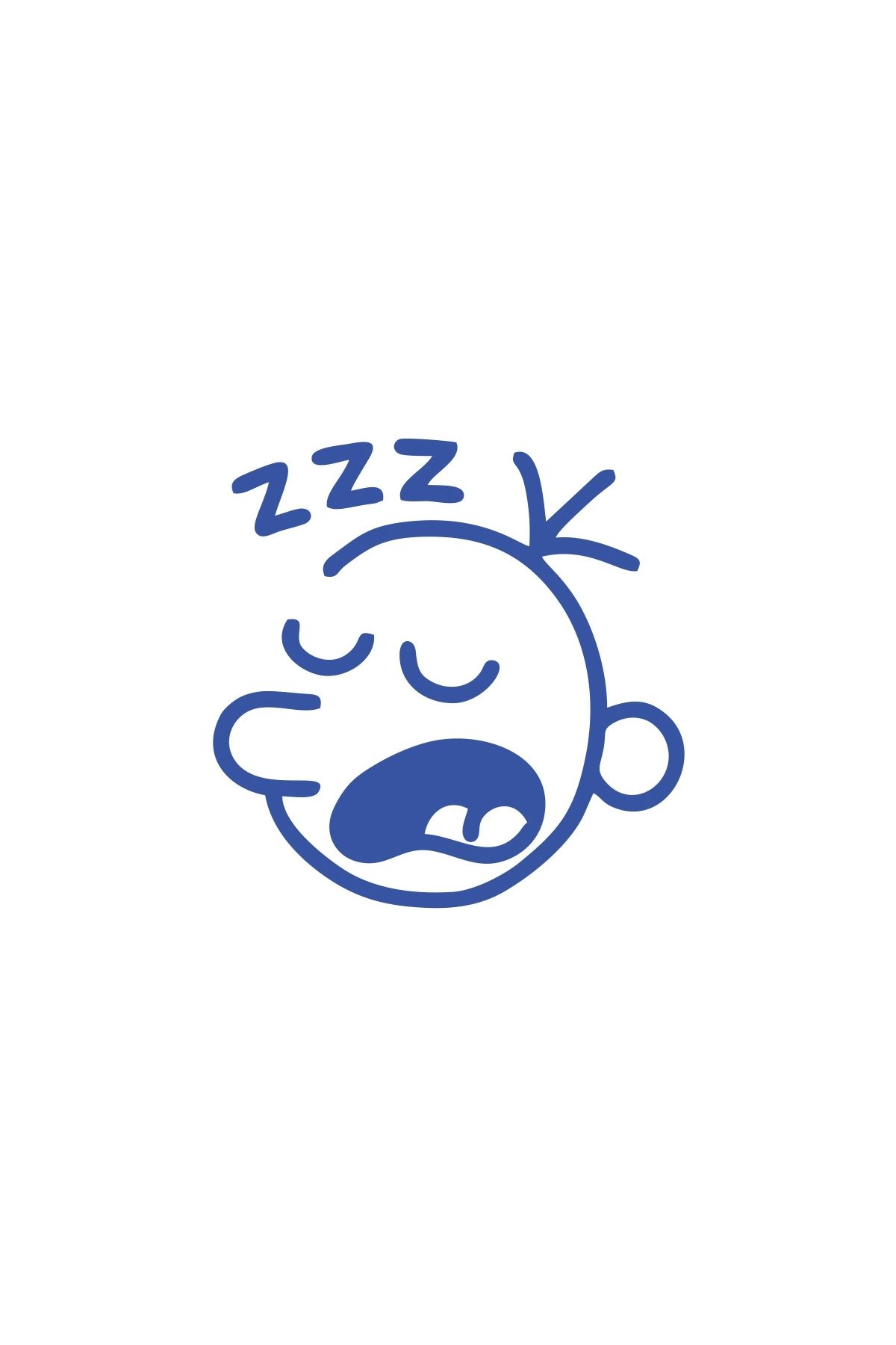 Reysa Tasarım Zzz Uyuyan Surat Sticker 17x17 Cm Mavi