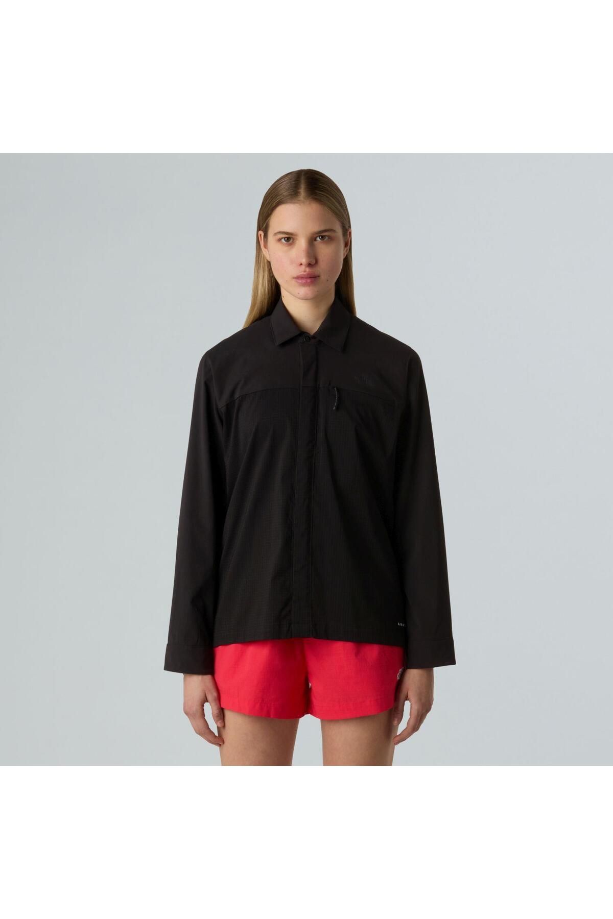 THE NORTH FACE W L/S LIGHTRANGE SHIRT Kadın Tişört NF0A8B54JK31 Siyah-M