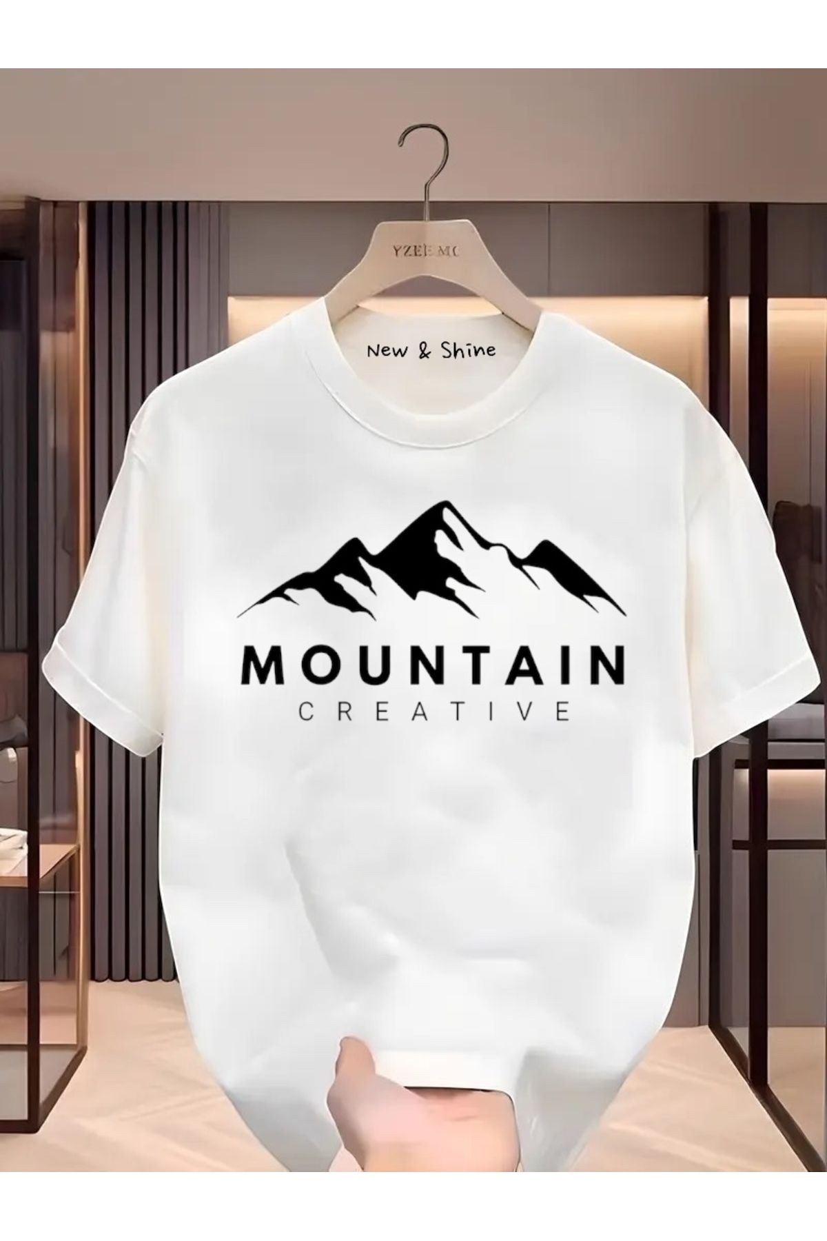 New Shine Mountain Baskılı Oversize T-Shirt