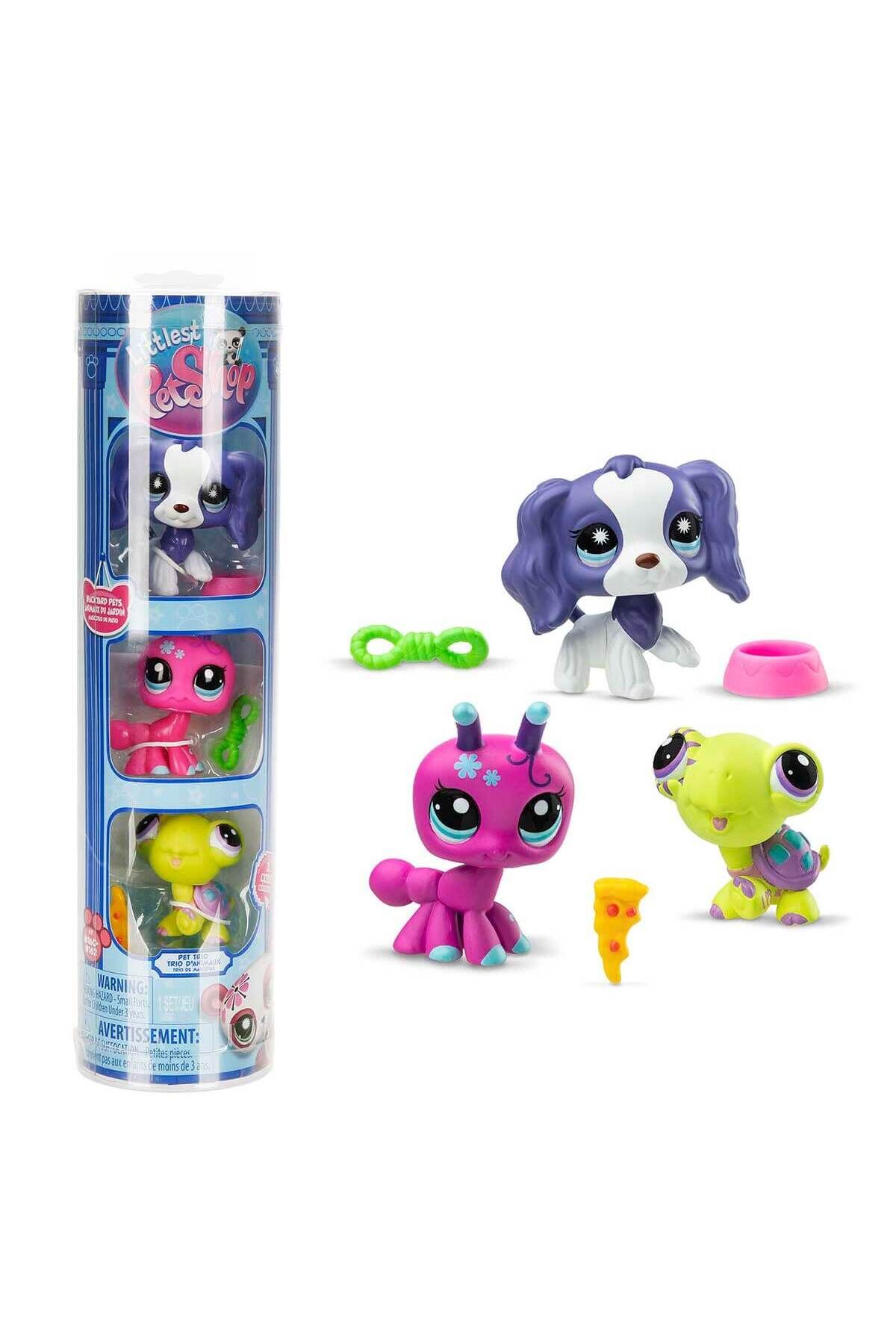 Sunman Littlest Pet Shop Minişler 3’lü Figür Seti S3 - Karınca, Mor Spanyel Köpek Ve Kaplumbağa