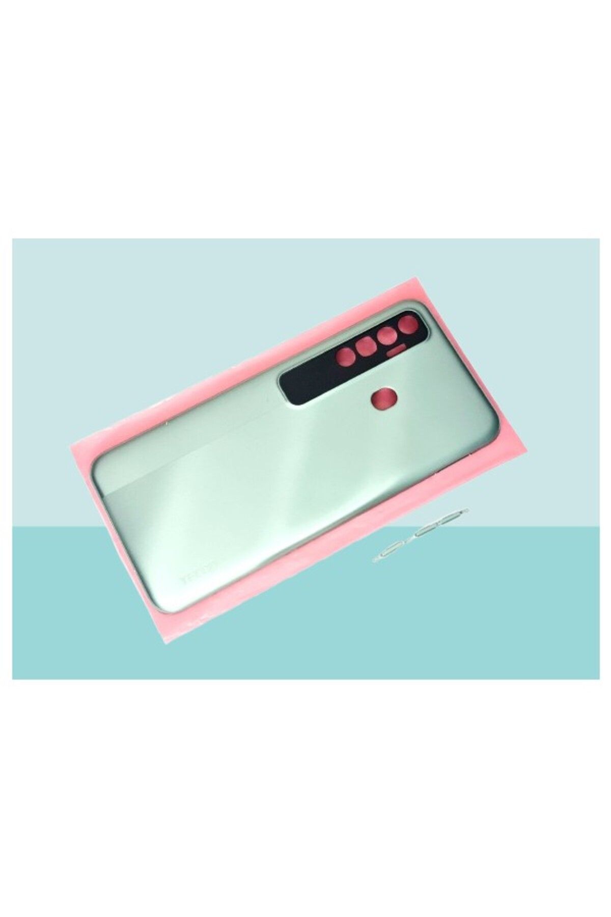 Asia Tecno Spark 7 Pro (Kf8) Uyumlu Full Kasa Arka Kapak Batarya Kapağı Mavi