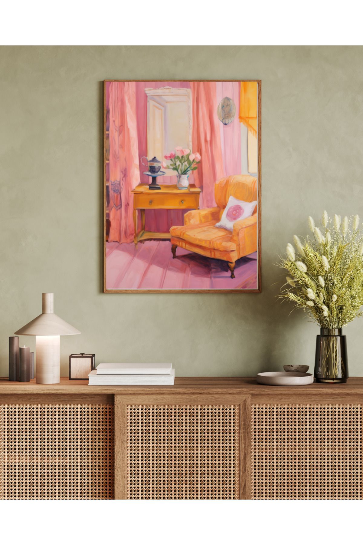 woodhomeworks tek parça salon ofis dekor tablo