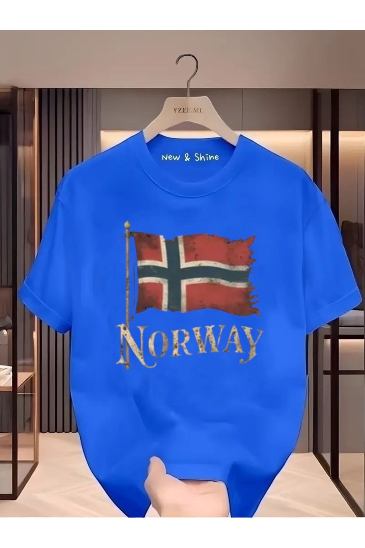 New Shine Norway Baskılı Oversize T-Shirt