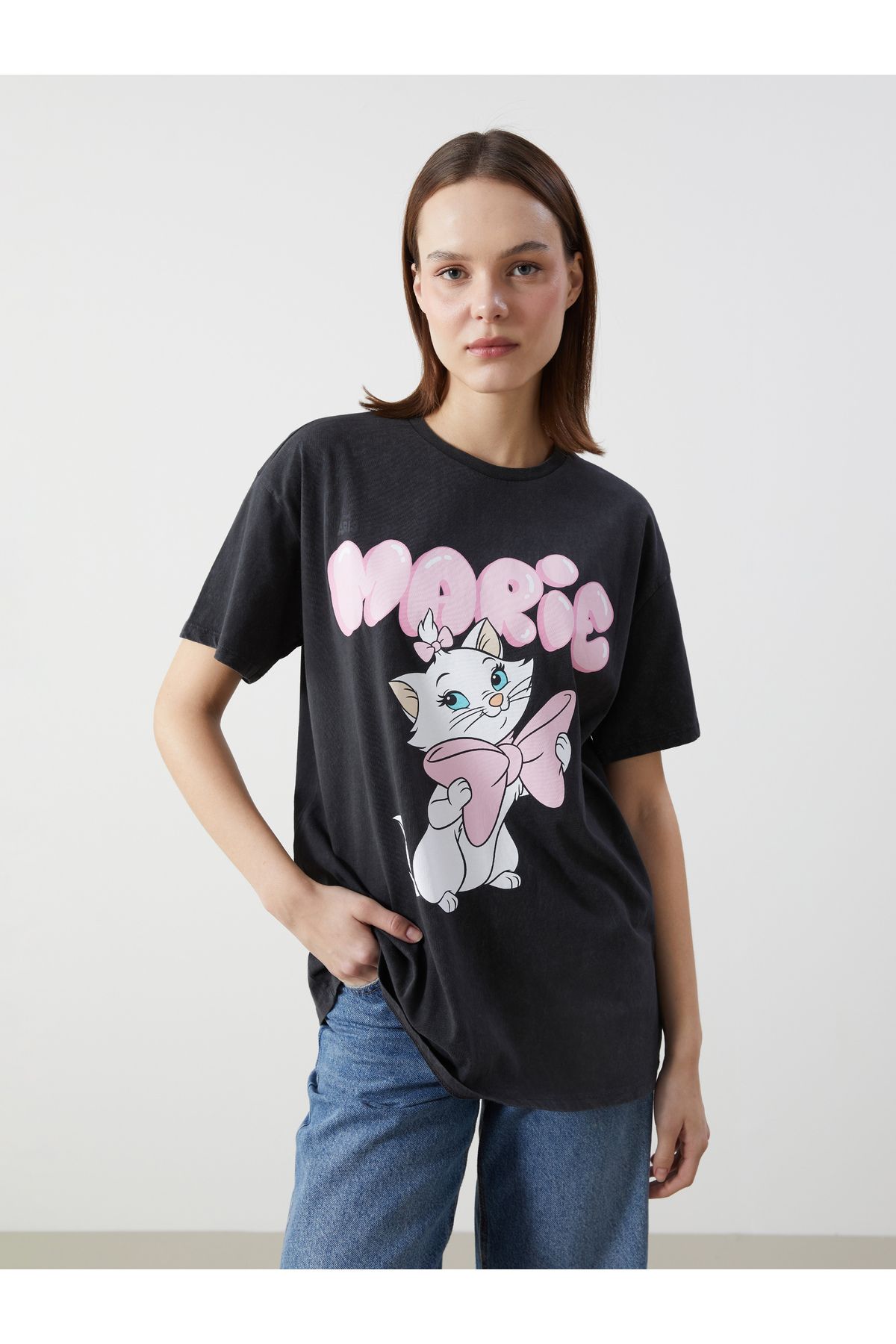 LC Waikiki Kadın Toz Pembe 100 Pamuk Basic Kısa Kollu Bisiklet Yaka T Shirt