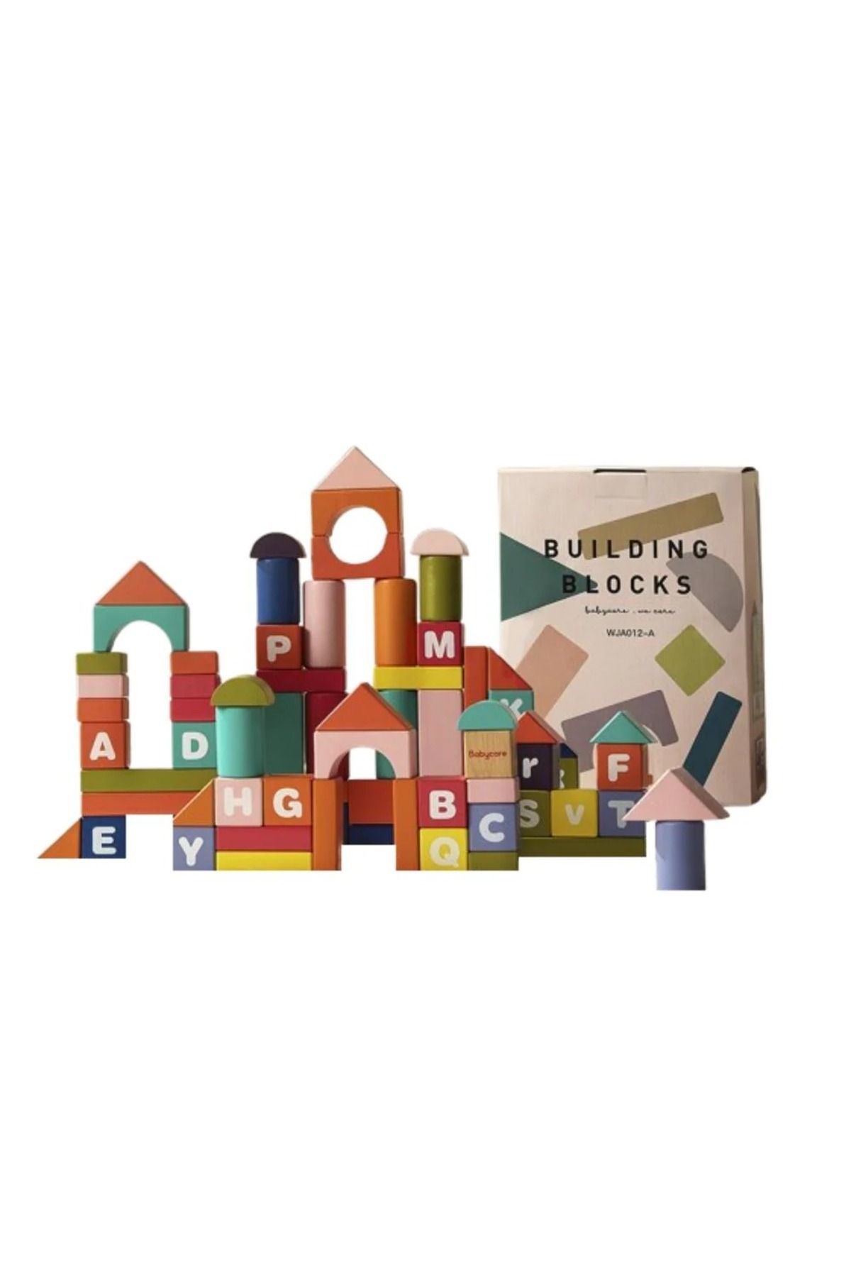 Baby Care Ahşap Building Blocks 84 Parça Eğitici Oyuncak