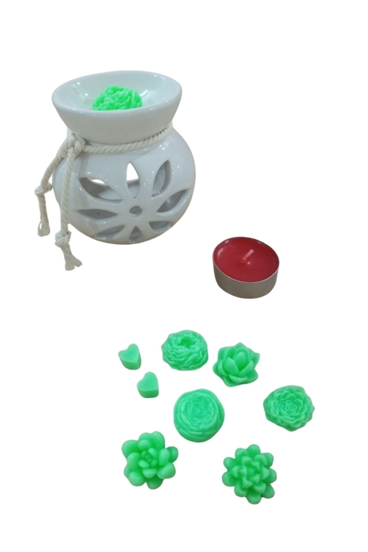 Gülşahın Tasarım Atölyesi Buhurdanlık / Kokulu mini mum / Tealight / Amber esanslı