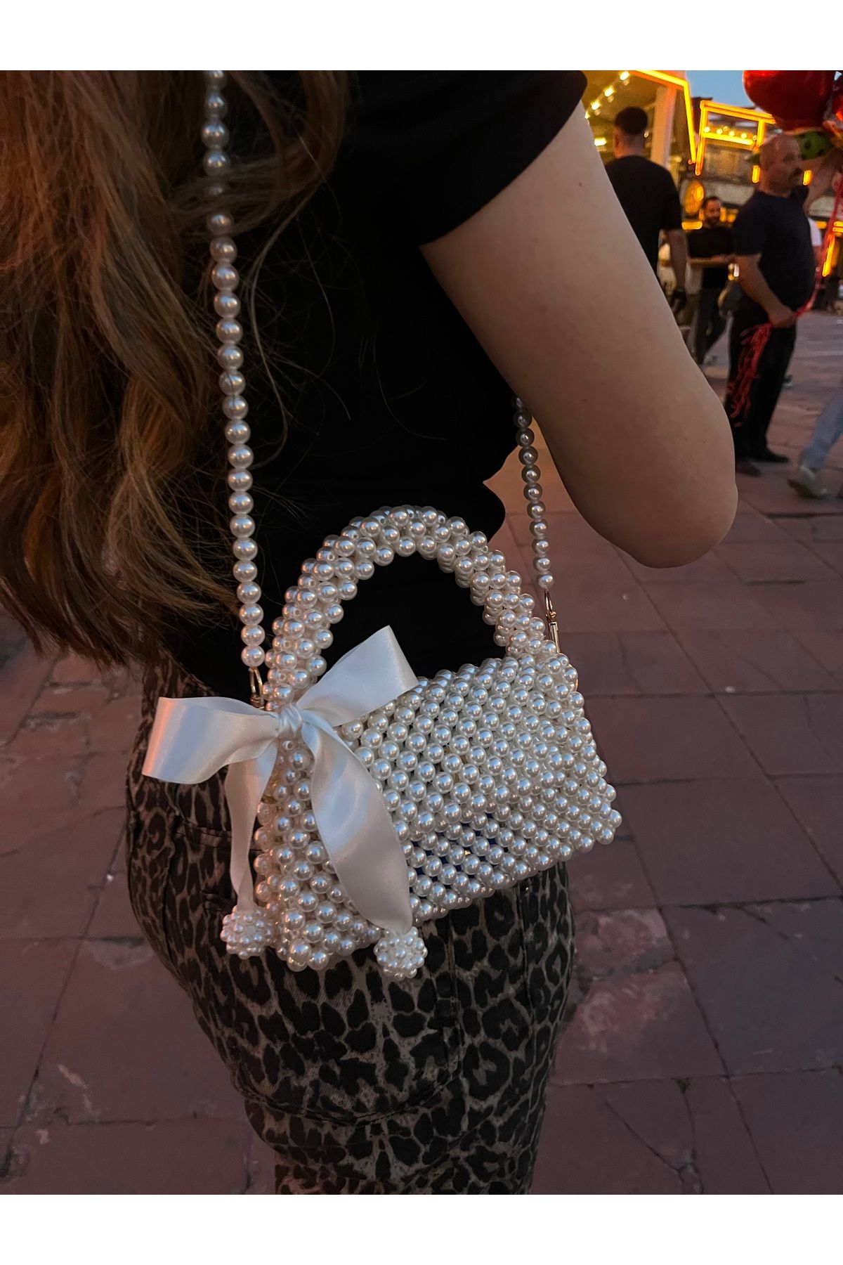 MODA Kurdele detay inci çanta