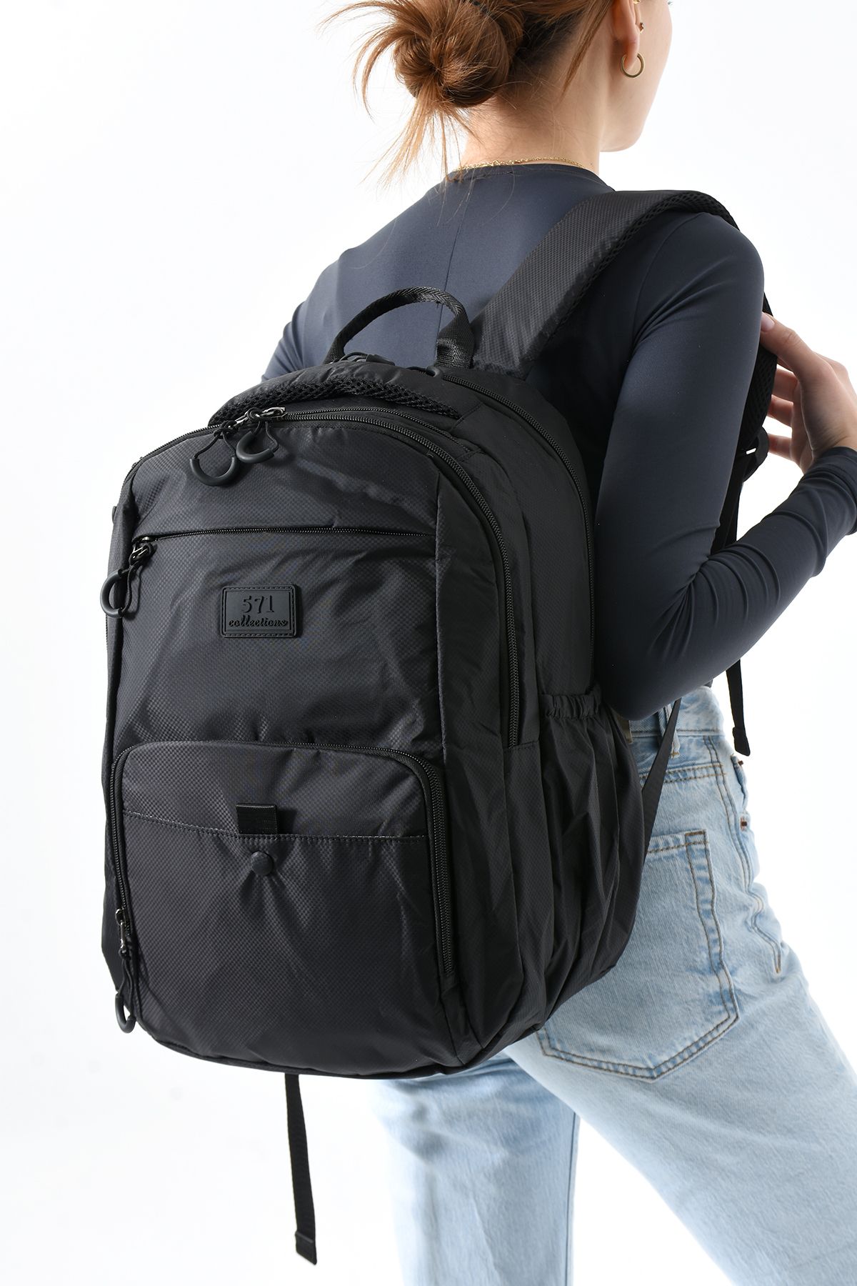 Çanta Trend 571 Collections Çanta Orta Boy Sırt Çantası Ultra Hafif Çok Cepli Mavi (Model:571-13-9E)