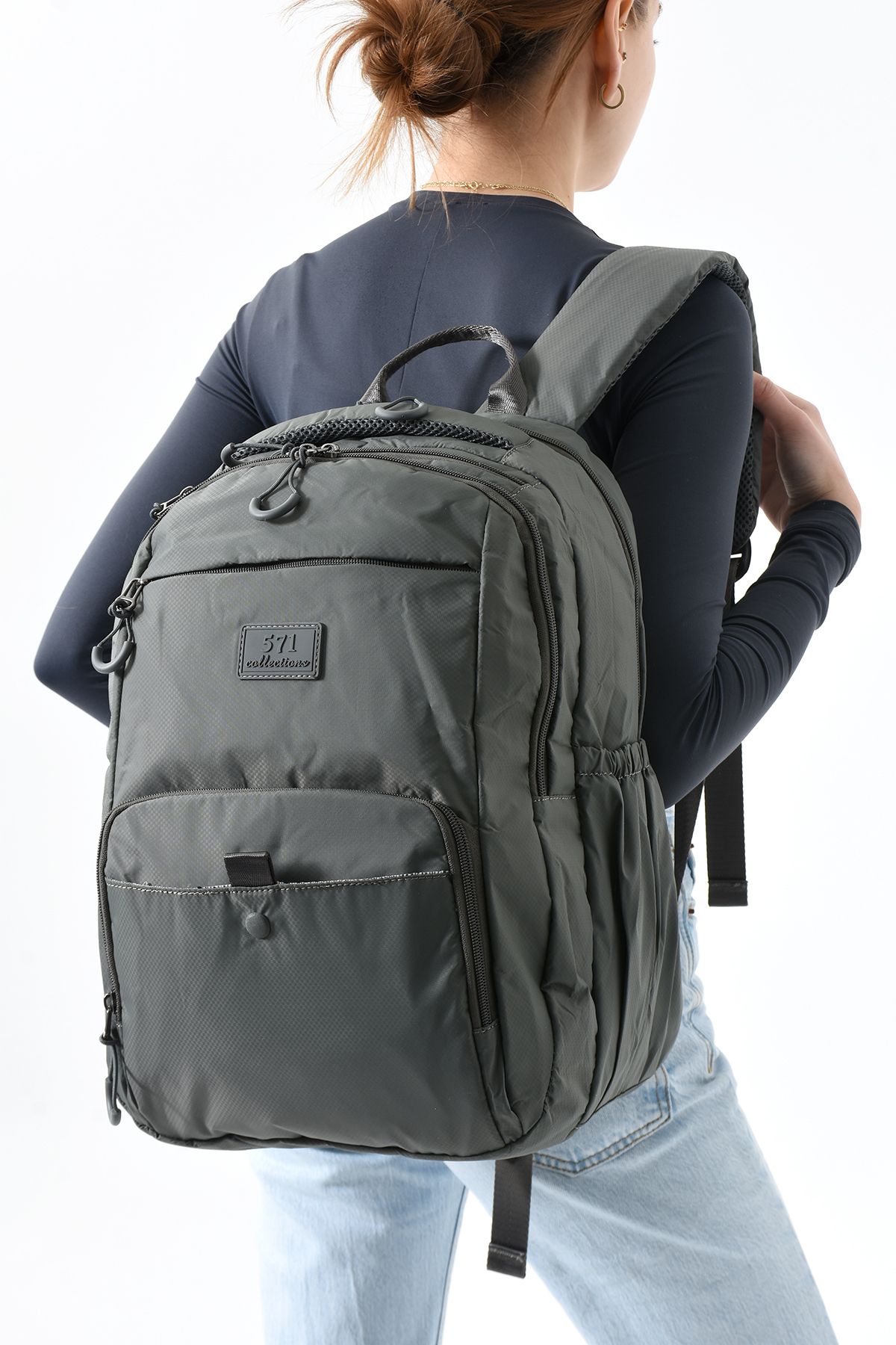 Çanta Trend 571 Collections Çanta Orta Boy Sırt Çantası Ultra Hafif Çok Cepli Mavi (Model:571-13-9E)