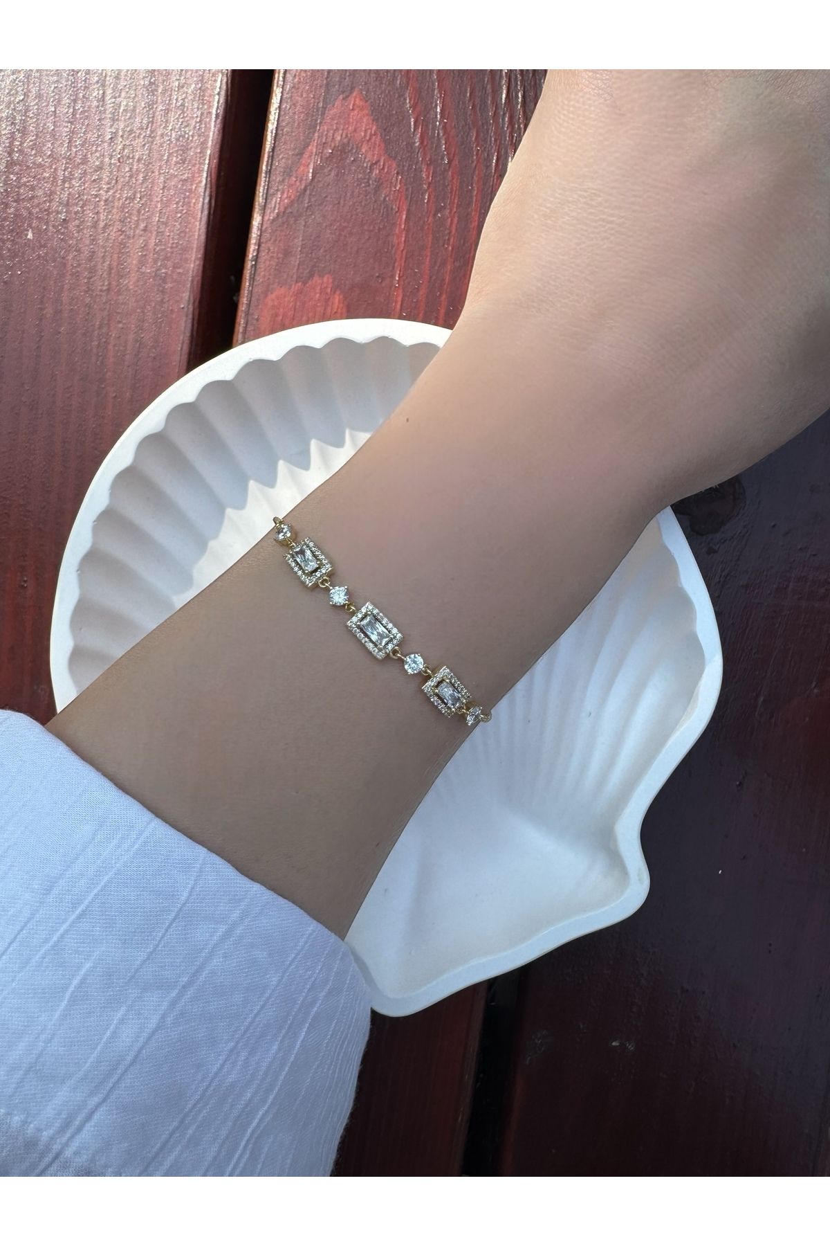 Gilia Jewelry Xuping Zirkon Taşlı Asansörlü Baget Bileklik