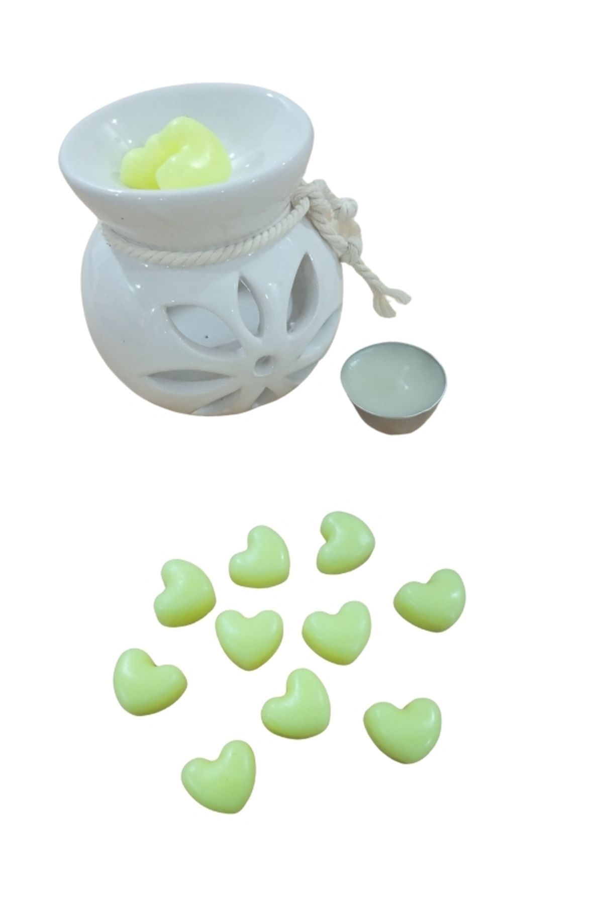 Gülşahın Tasarım Atölyesi Buhurdanlık / Kokulu mini mum / Tealight / Lavanta Esanslı