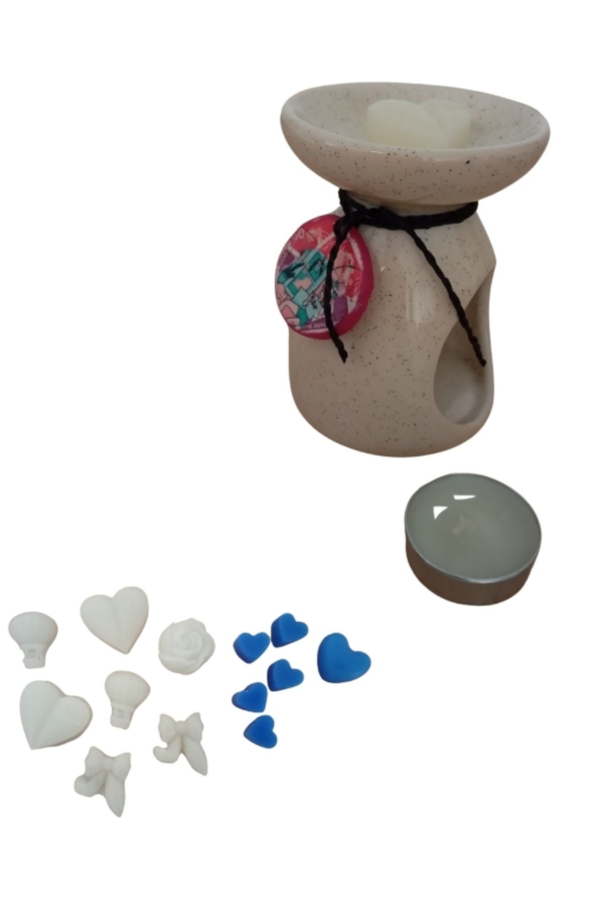 Gülşahın Tasarım Atölyesi Buhurdanlık / Kokulu mini mum/ Tealight / Beyaz sabun esansı