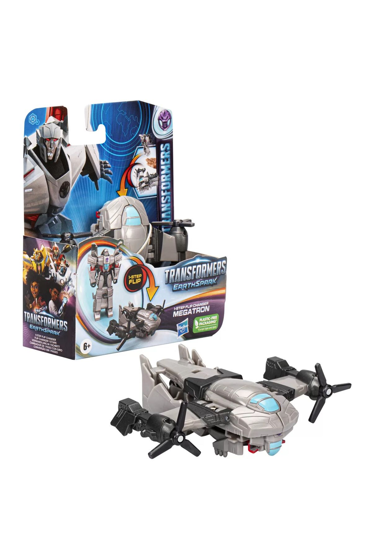 Hasbro-TRANSFORMERS 7 EARTHSPARK TRANSFORMABLE FIGURE MEGA TRON 6CM 4