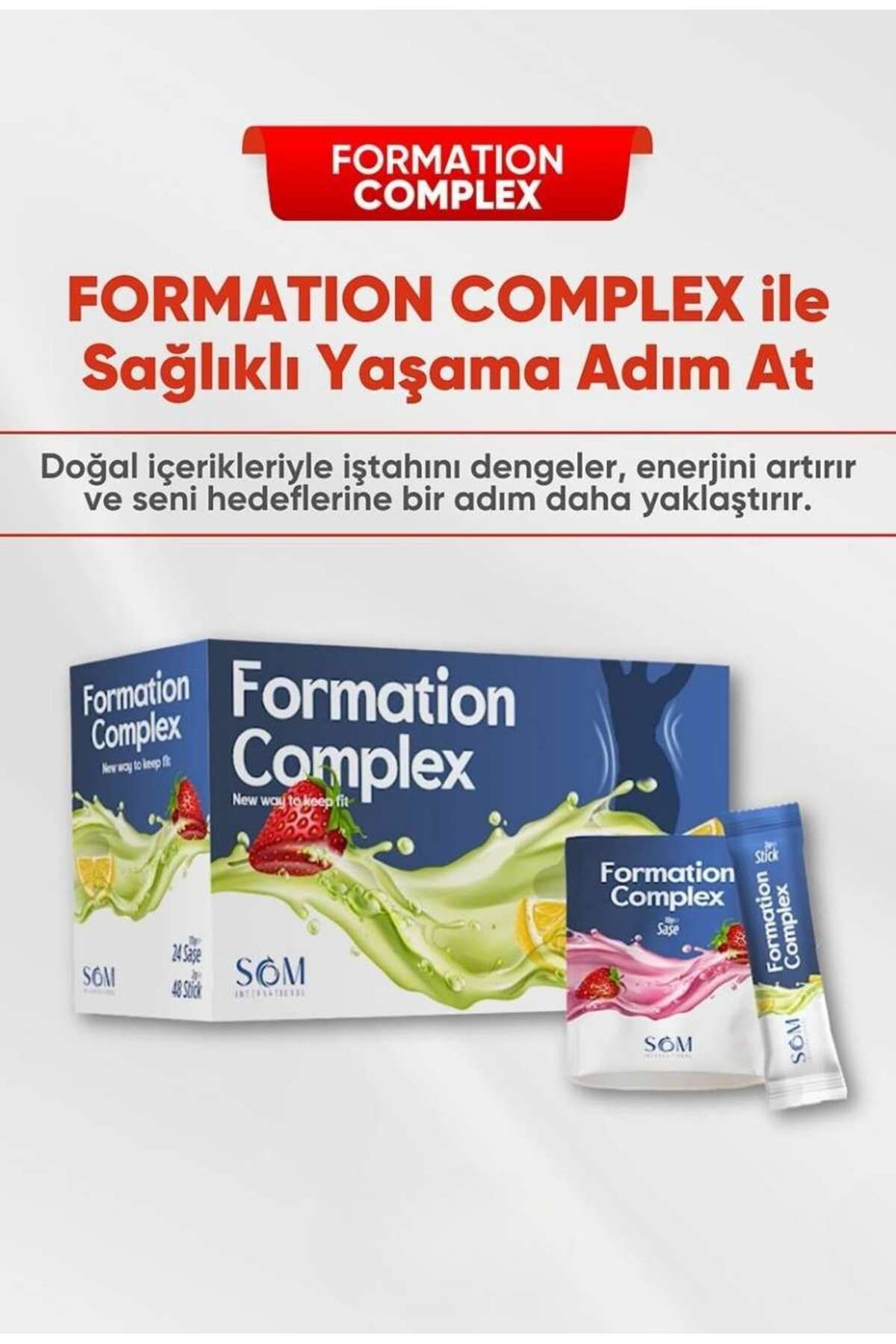 som ınternatıonal Formation Complex 2’li Kombin – Toz Form + Bitkisel Çay (Toplam 72 Stick)