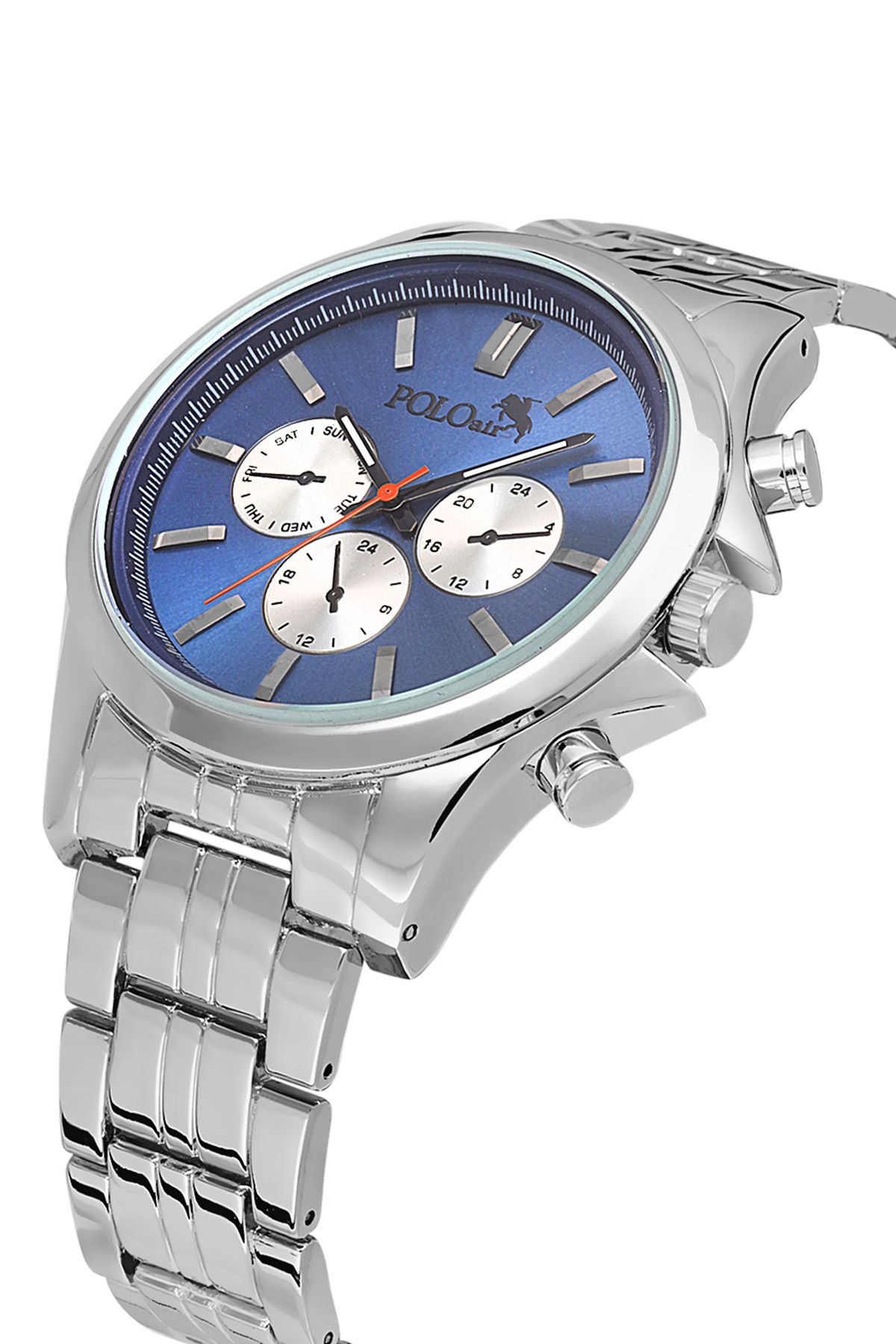 Polo Air Klasik Erkek Kol Saati Gümüş Lacivert Renk PL-0997E2x
