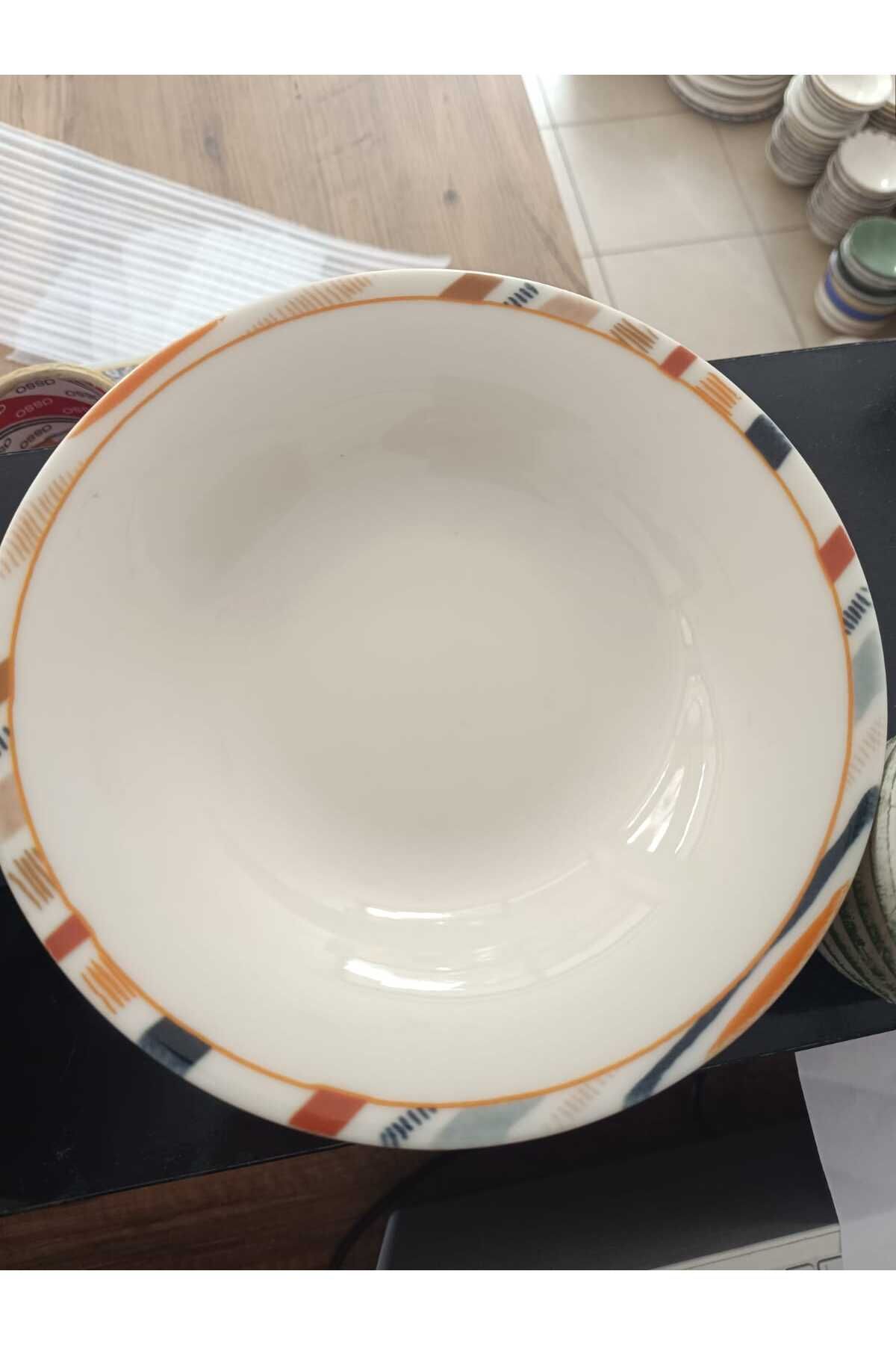 Tulü Porselen TULU PORSELEN 6 LI 21 CM ÇUKUR YEMEK TABAĞI