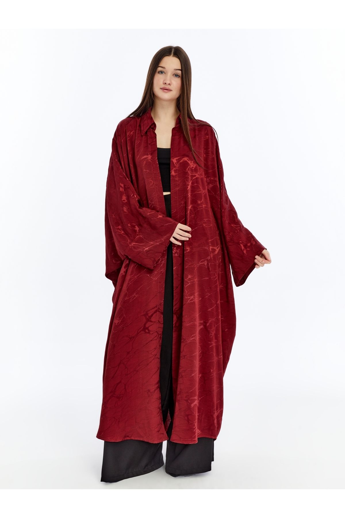 KARÇA VOGUE JAKAR KUMAŞ YARASA KOLLU KAFTAN / KİMONO