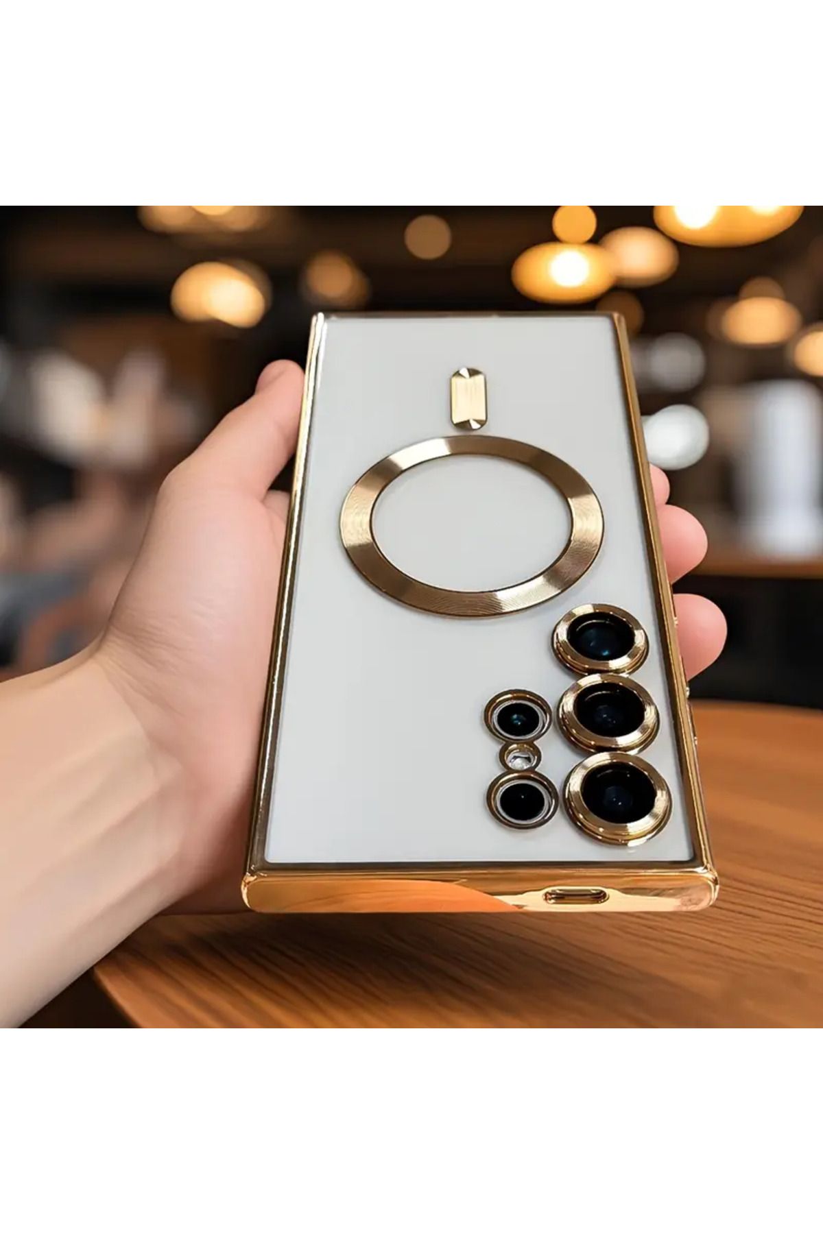 Posso Samsung Galaxy S24 Ultra Kılıf Kamera Lens Korumalı Kenarları Renkli Magsafe Silikon Kapak