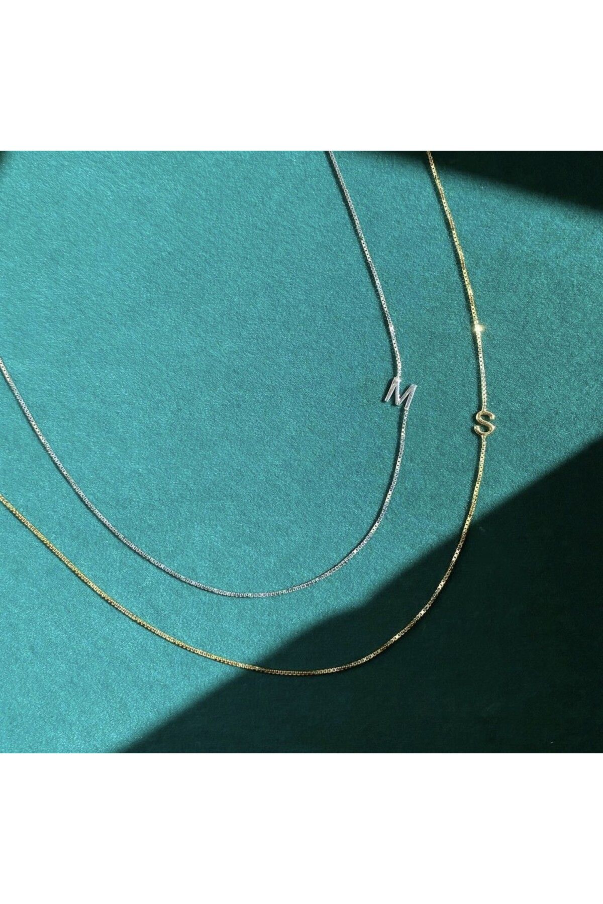 Ay Kuyumculuk Minimal Köprücük Harf Kolye 925 Gümüş