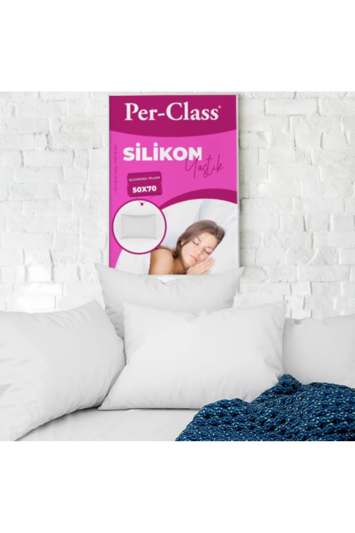 Per Class PERCLASS SİLİKON YASTIK 1000GR SAFA 50X70