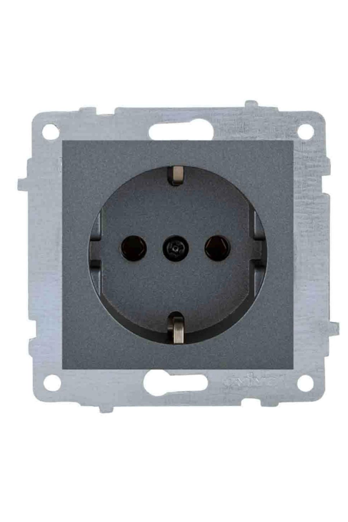 Enseb-Smoked grounded grano frameless - compatible frame for socket and switch 2