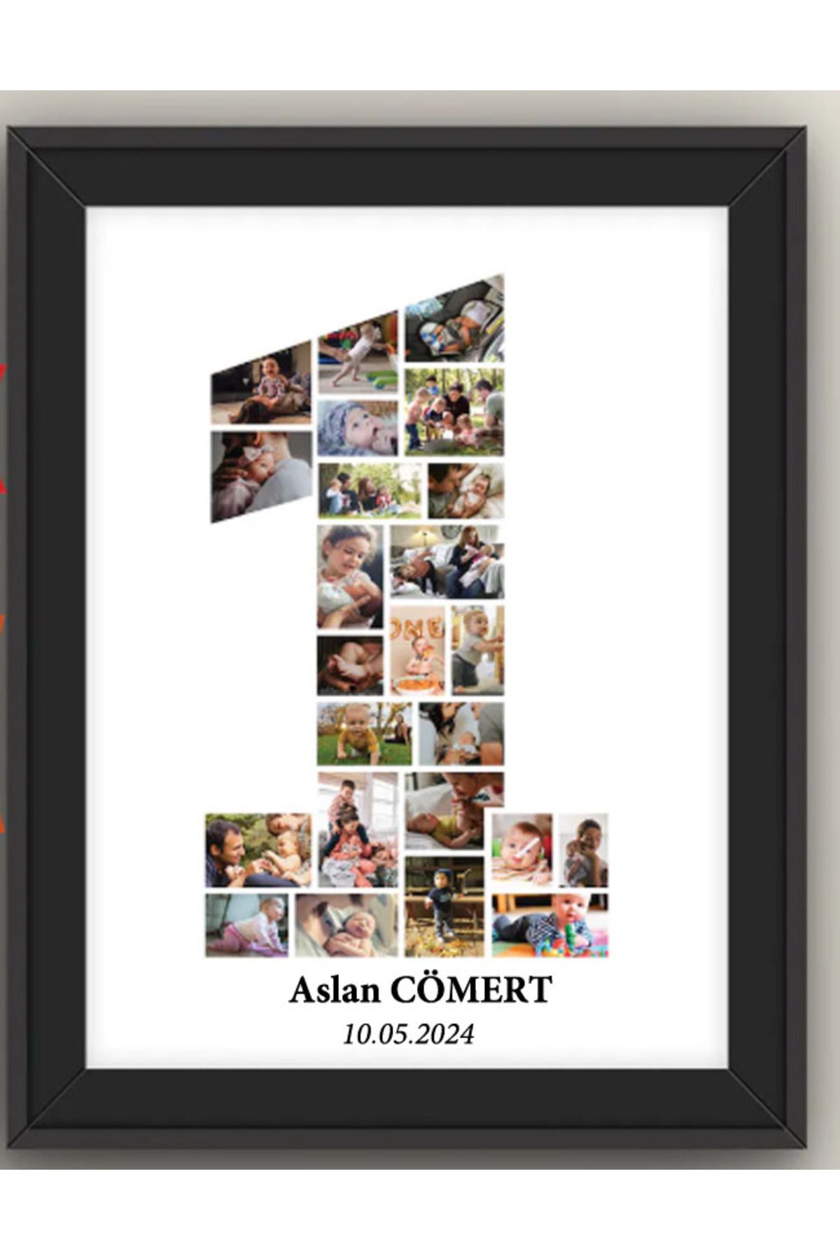 POSTER Kişiye Özel Bir Yaş Doğum Günü Posteri/ Size ait fotoğraflar ile tasarlanacak/ çerçevesiz