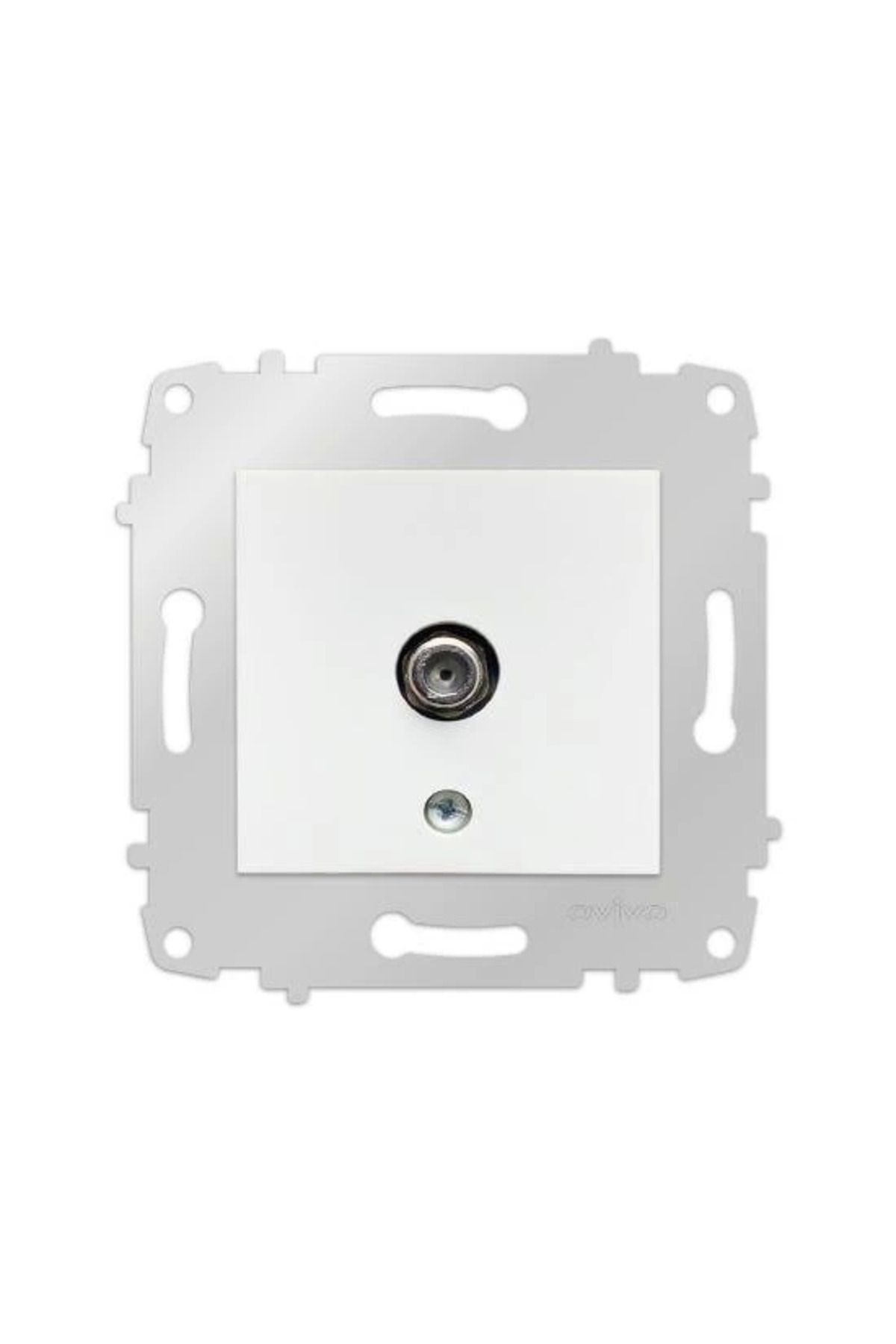 Enseb-White tv socket f connector frameless grano - compatible frame for socket and switch 2