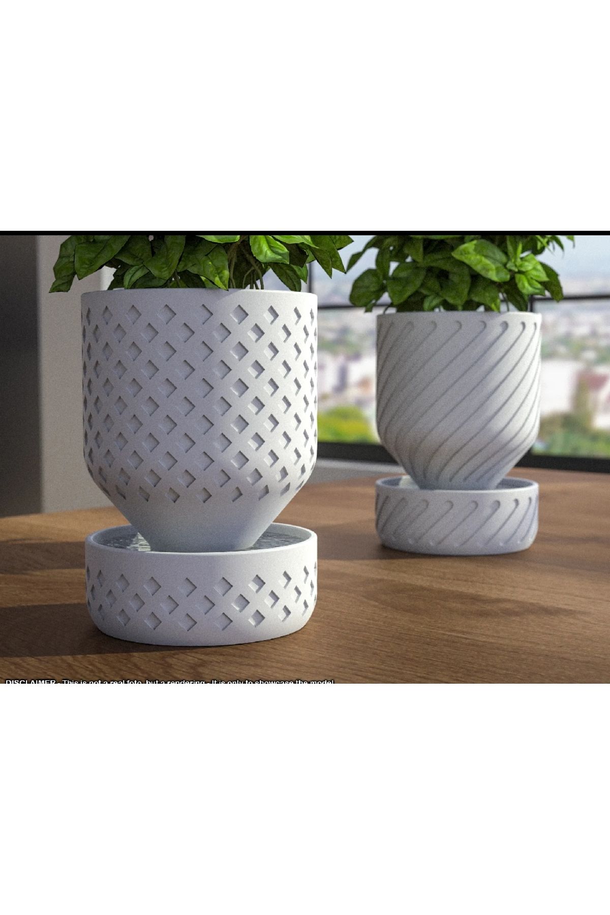 printastic Lux Çift Katlı Mimari Saksı