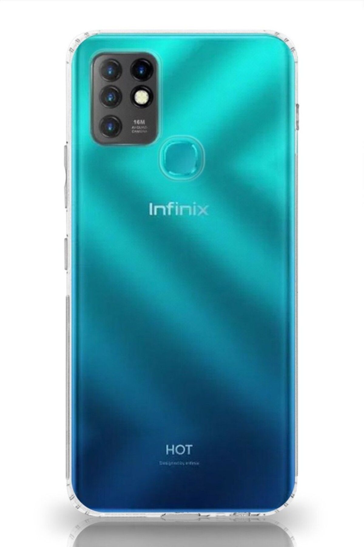 TezMax Infinix Hot 10 Uyumlu Kapak Kamera Korumalı Şarj Tıpalı Şeffaf Silikon Kılıf
