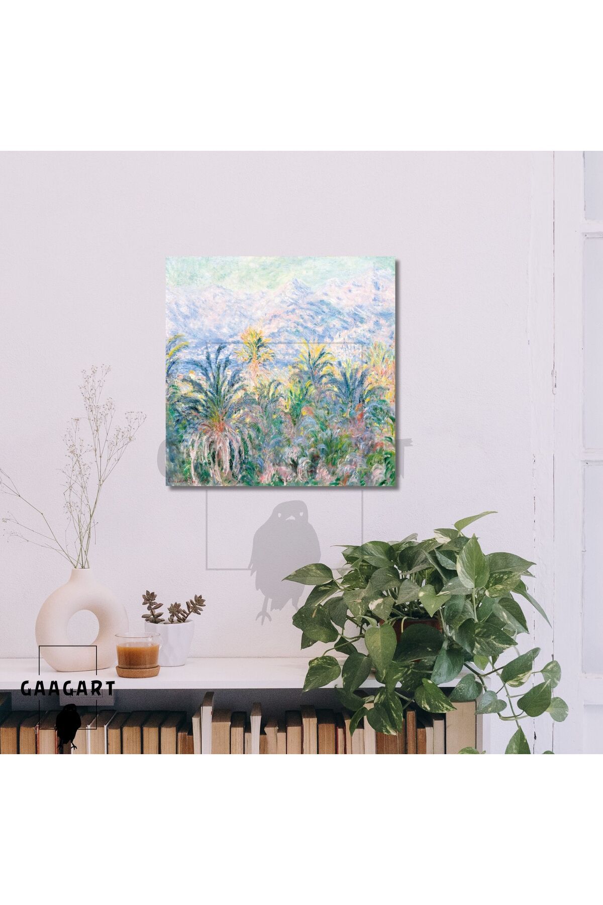 GAAGART Kare Kanvas Ünlü Eserler Cloude Monet Palmiye Ağaçları