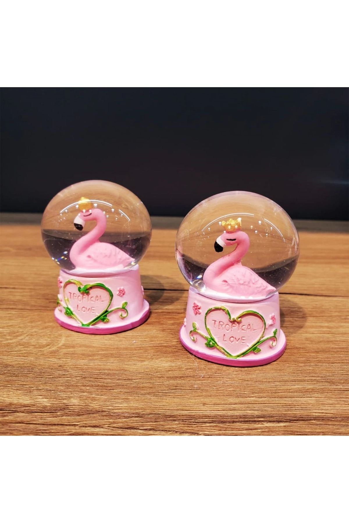 Generic Mini Işıklı Flamingo Kar Küresi